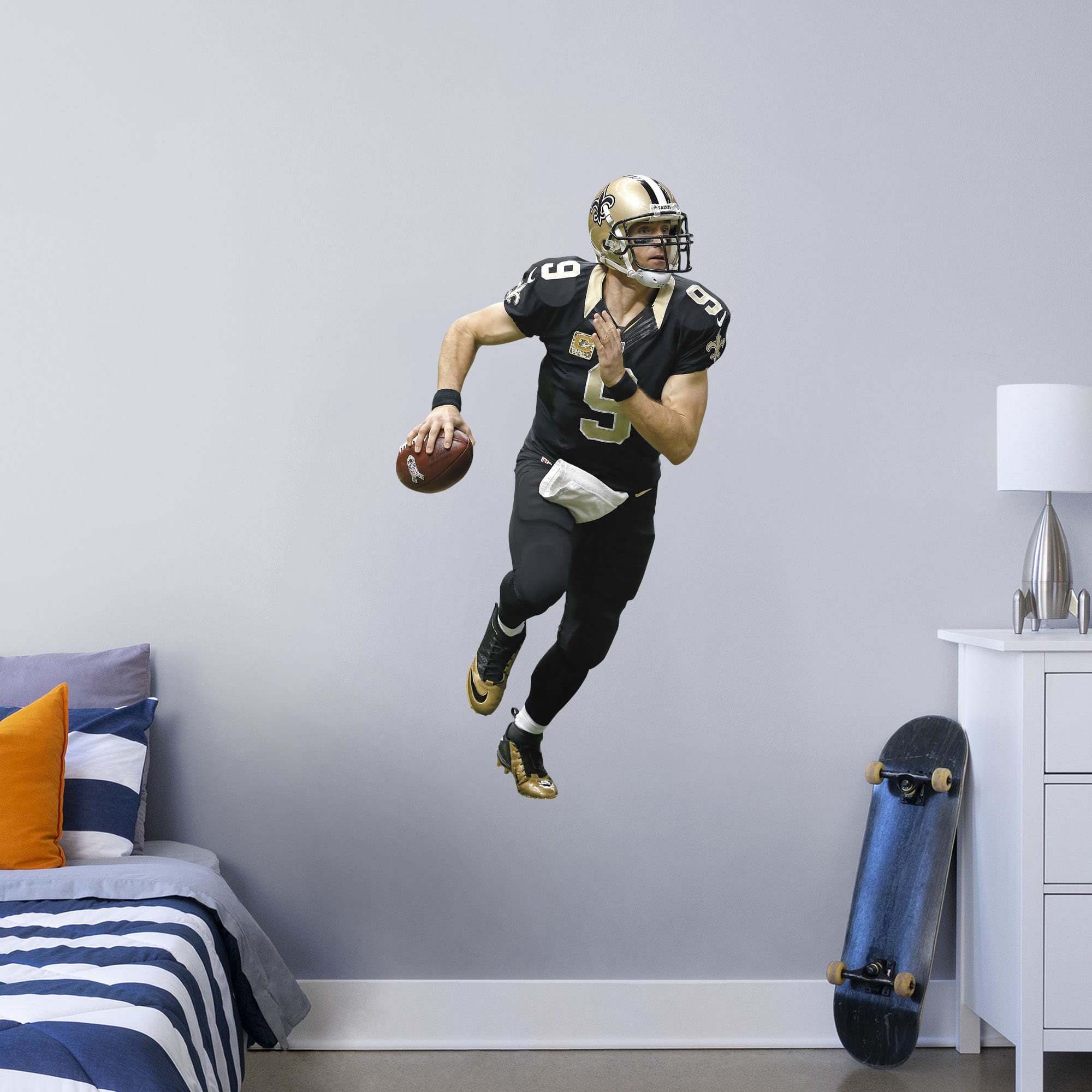 Drew Brees for New Orleans Saints: Home - Officially Licensed NFL Removable Wall Decal Giant Athlete + 1 Decals (20"W x 51"H) by