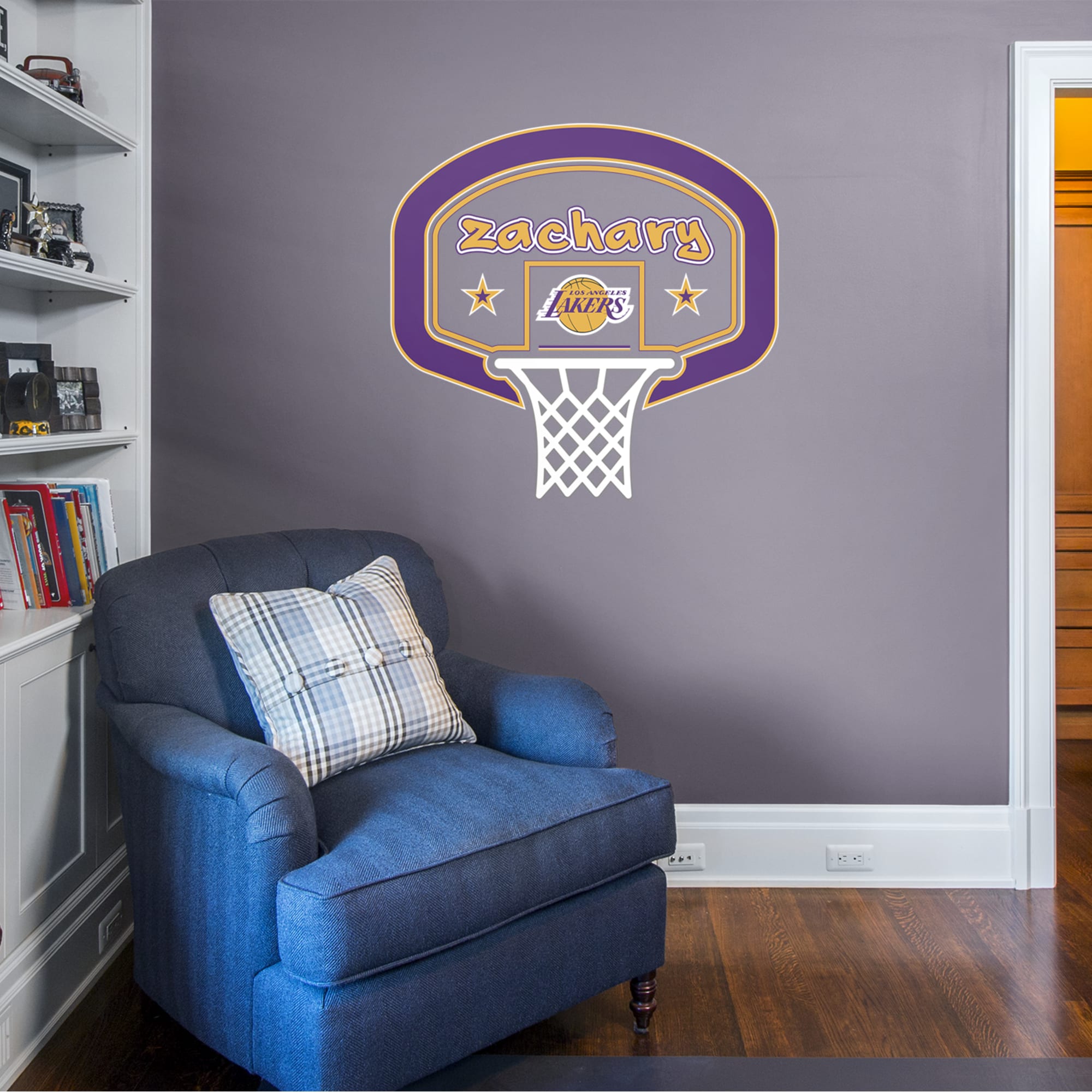Los Angeles Lakers: Personalized Name - Officially Licensed NBA Transfer Decal 52.0"W x 39.5"H by Fathead | Vinyl