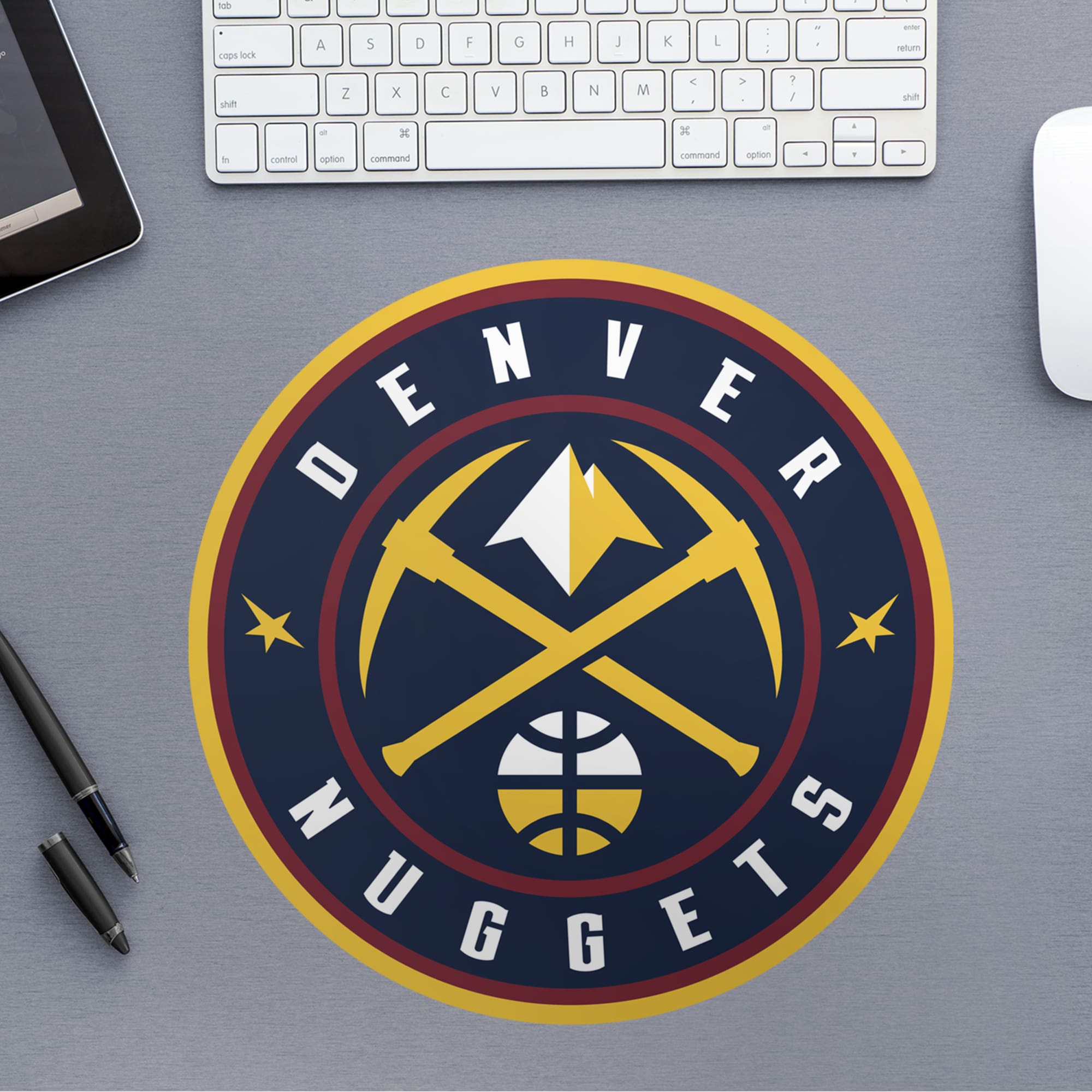 Denver Nuggets: Logo - Officially Licensed NBA Removable Wall Decal Large by Fathead | Vinyl