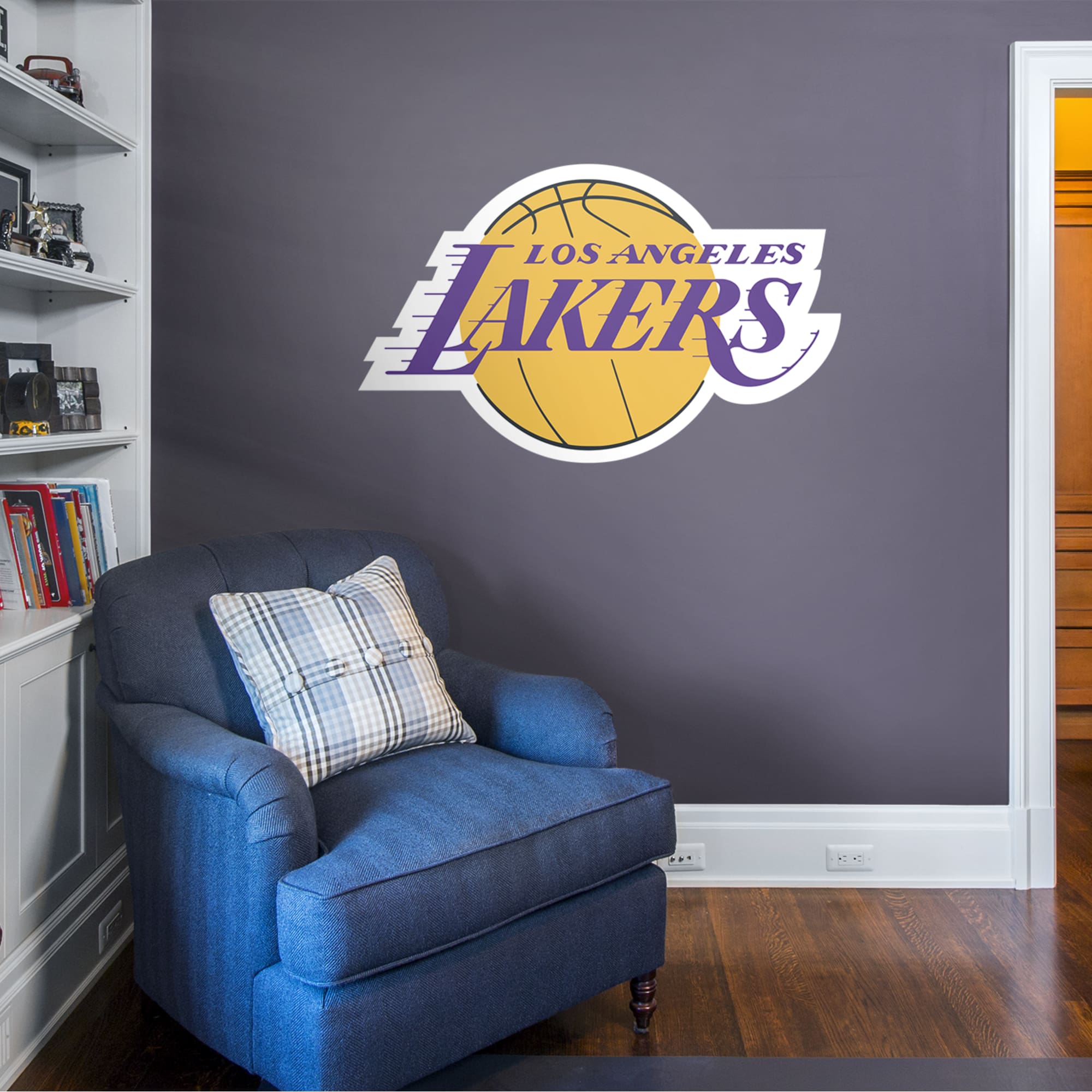 Los Angeles Lakers: Logo - Officially Licensed NBA Removable Wall Decal Giant Logo (50"W x 31"H) by Fathead | Vinyl
