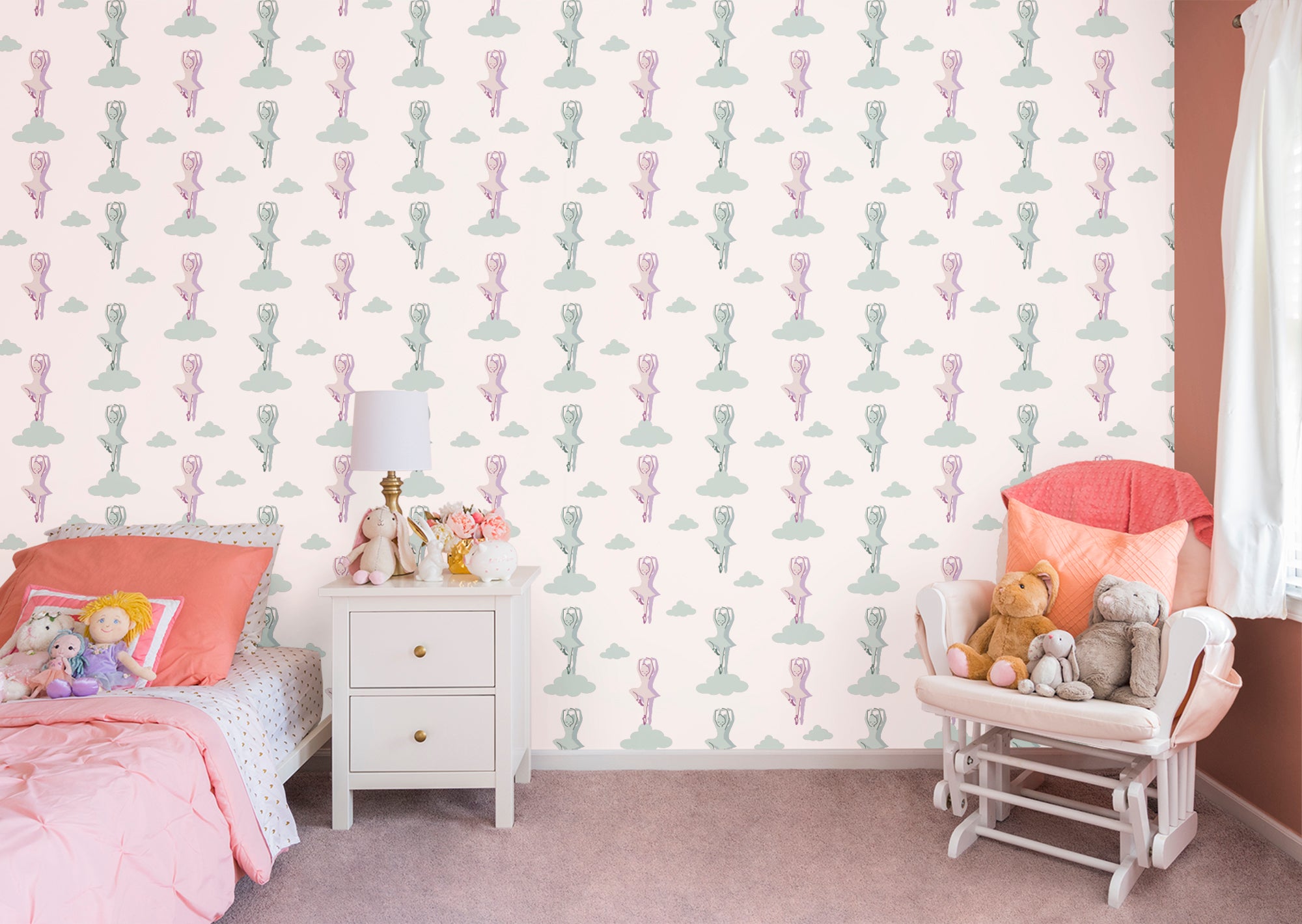 Ballet Cloud - Peel & Stick Wallpaper 24" x 16.5 (33 sf) by Fathead