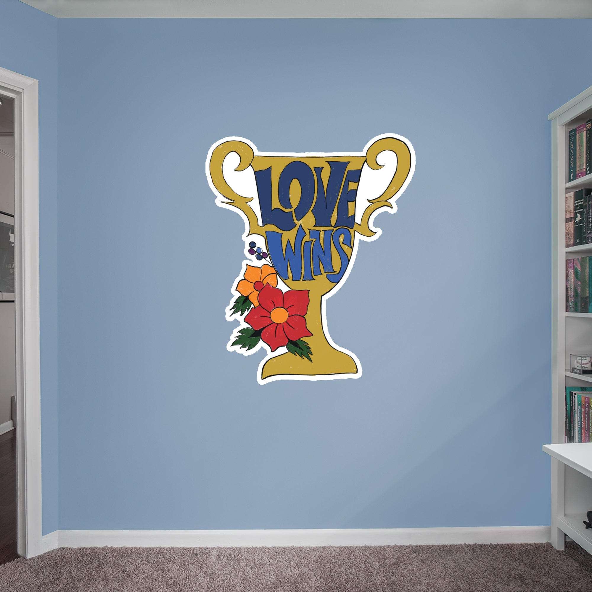 Love Wins - Officially Licensed Big Moods Removable Wall Decal Giant Decal (37"W x 44"H) by Fathead | Vinyl