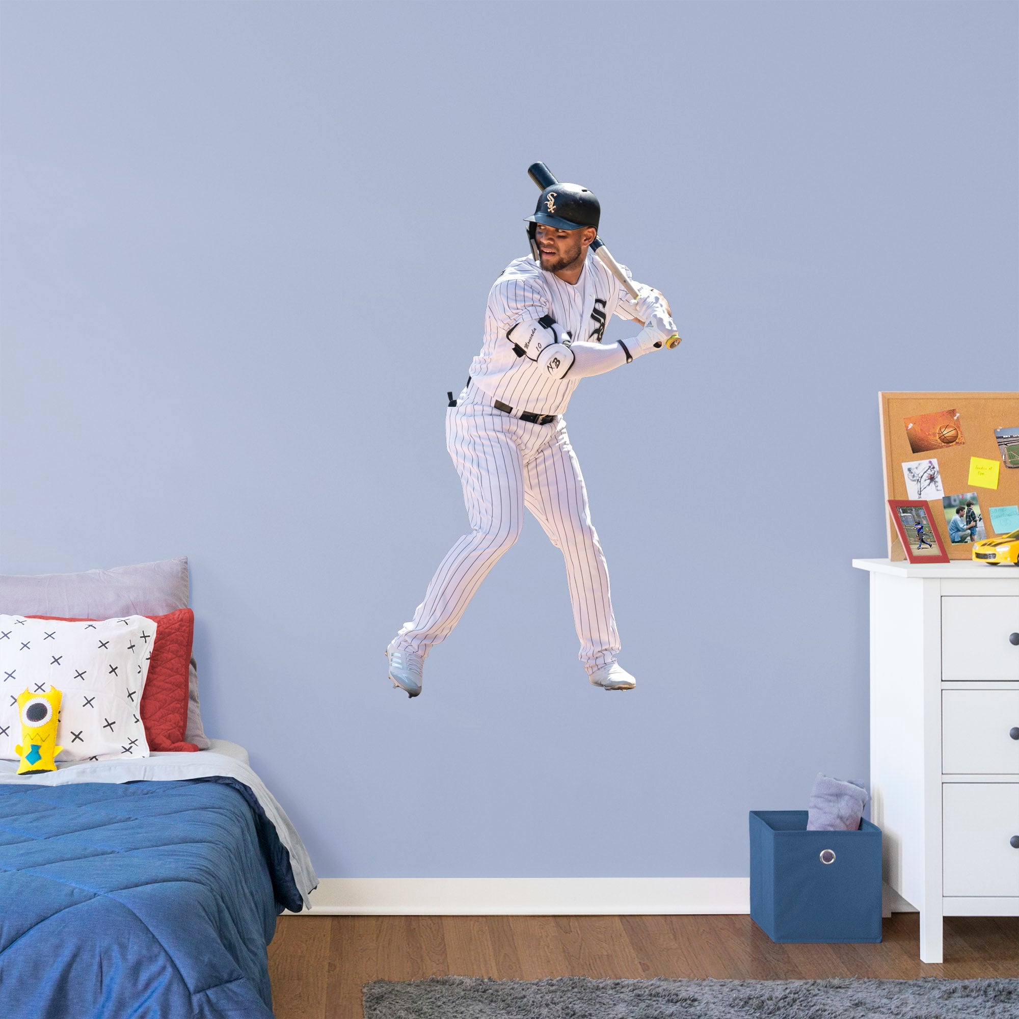 Yoan Moncada for Chicago White Sox - Officially Licensed MLB Removable Wall Decal Giant Athlete + 2 Decals (28"W x 51"H) by Fath