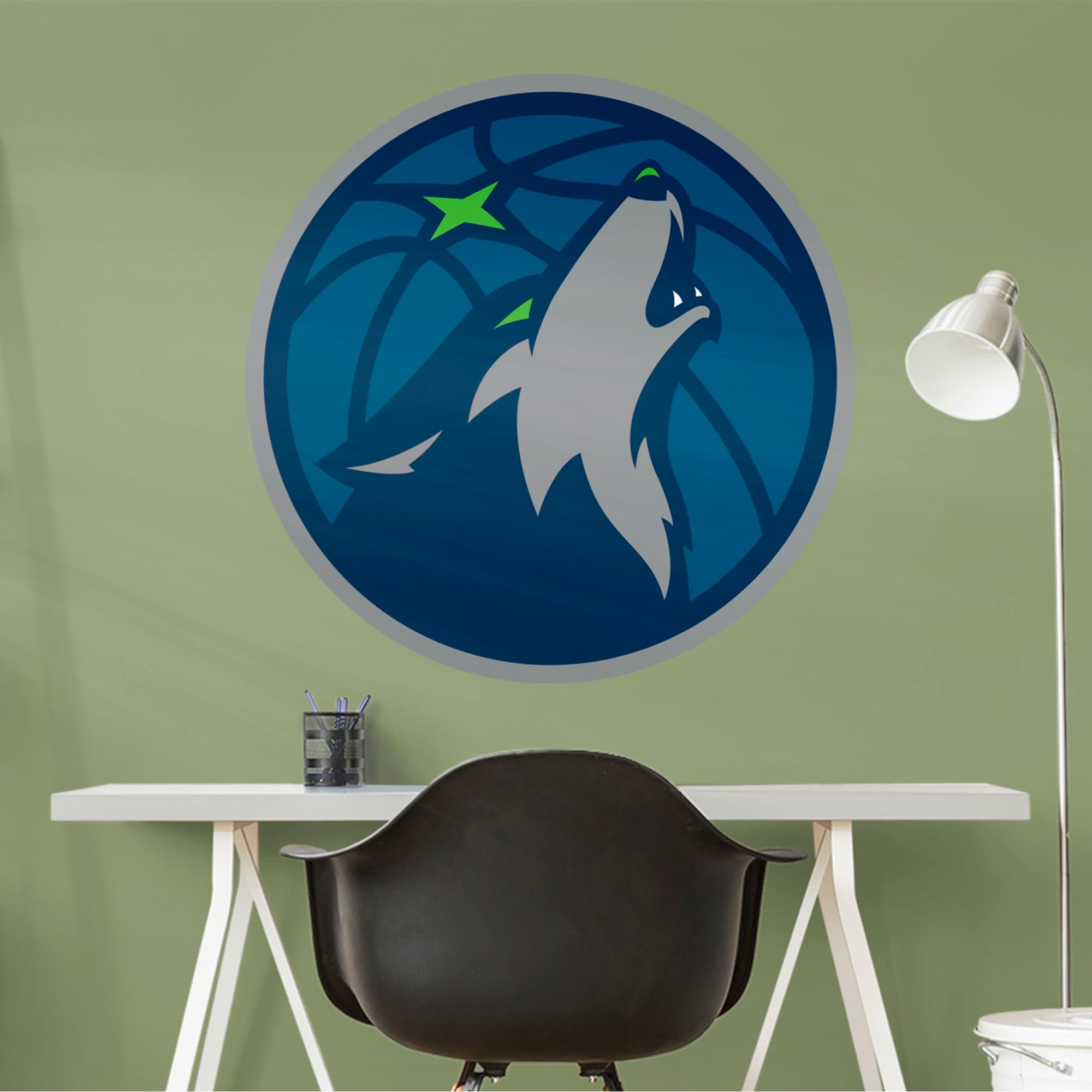 Minnesota Timberwolves: Logo - Officially Licensed NBA Removable Wall Decal Giant Logo (38"W x 38"H) by Fathead | Vinyl