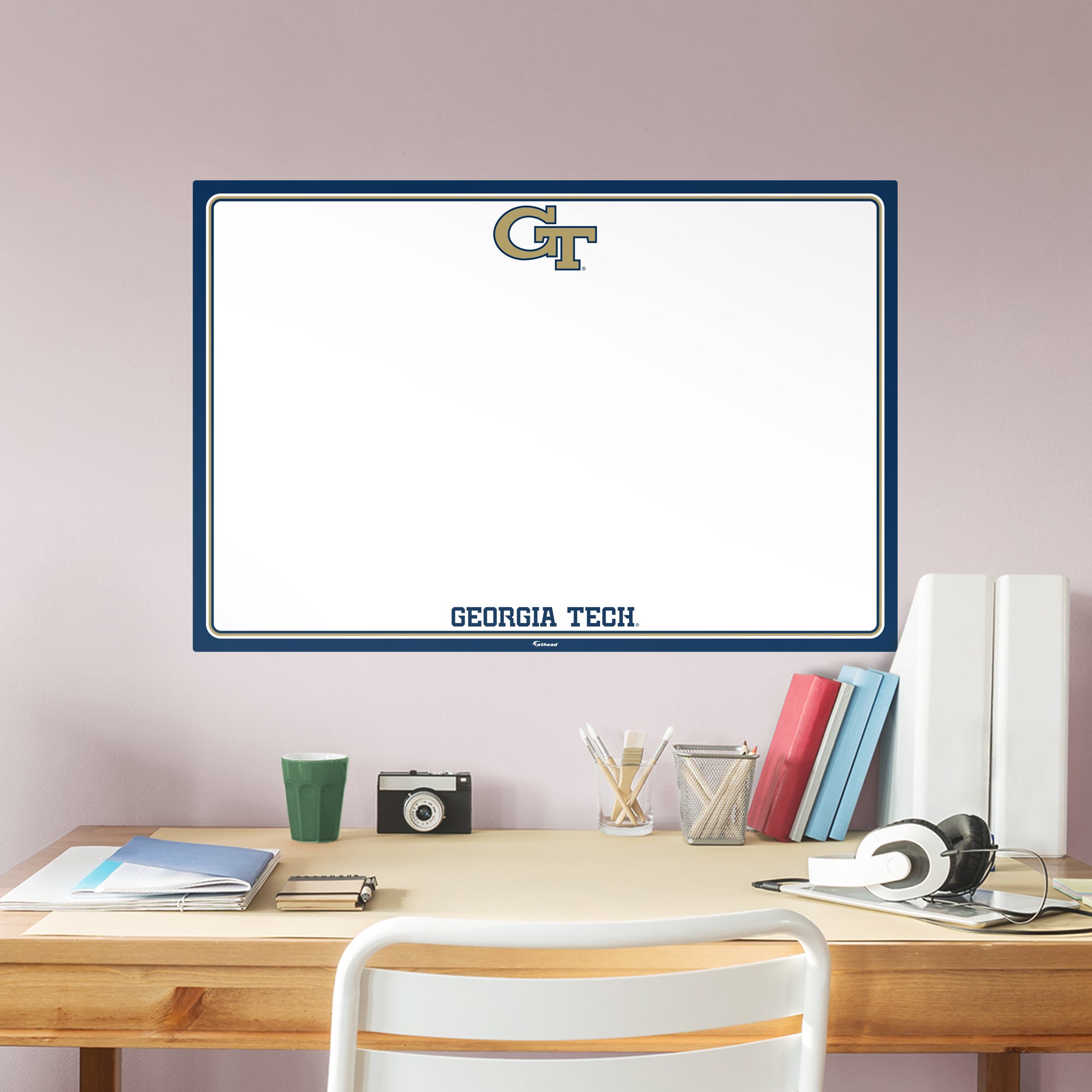 Georgia Tech Yellow Jackets: Dry Erase Whiteboard - X-Large Officially Licensed NCAA Removable Wall Decal XL by Fathead | Vinyl