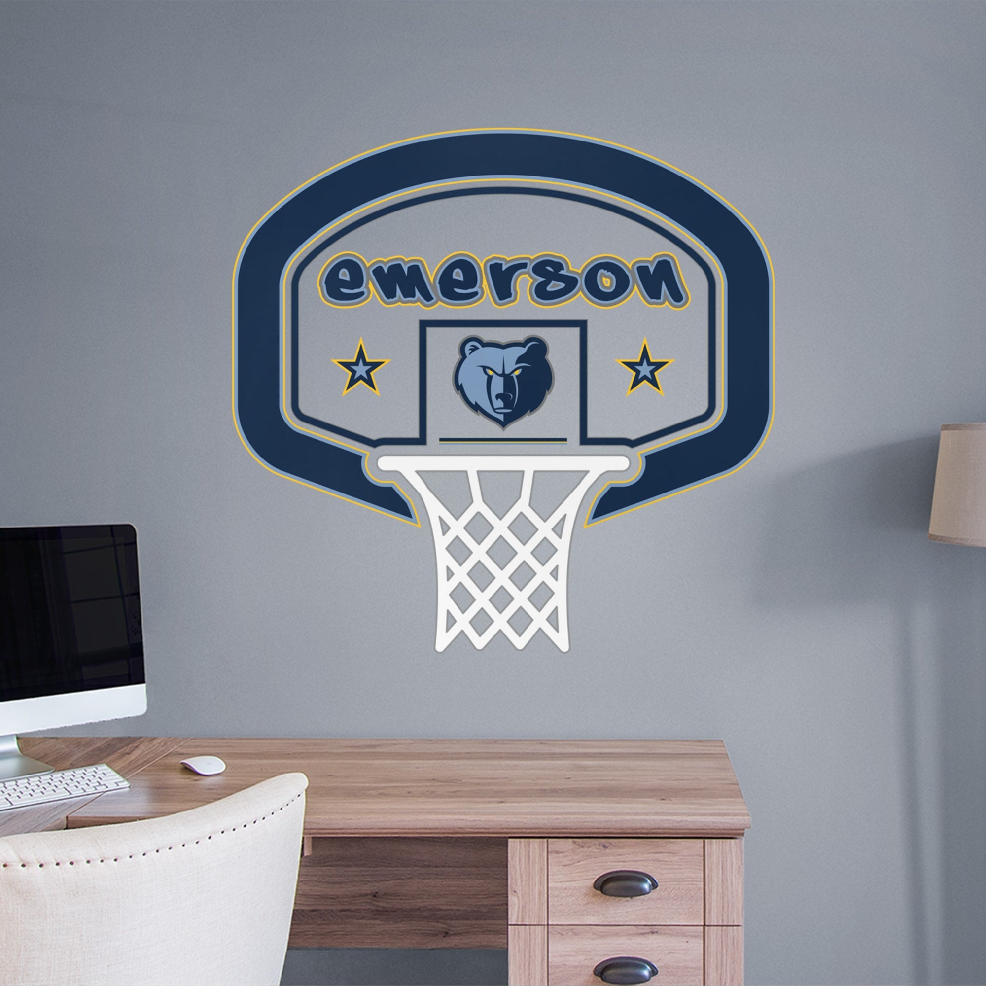 Memphis Grizzlies: Personalized Name - Officially Licensed NBA Transfer Decal 40.0"W x 29.0"H by Fathead | Vinyl