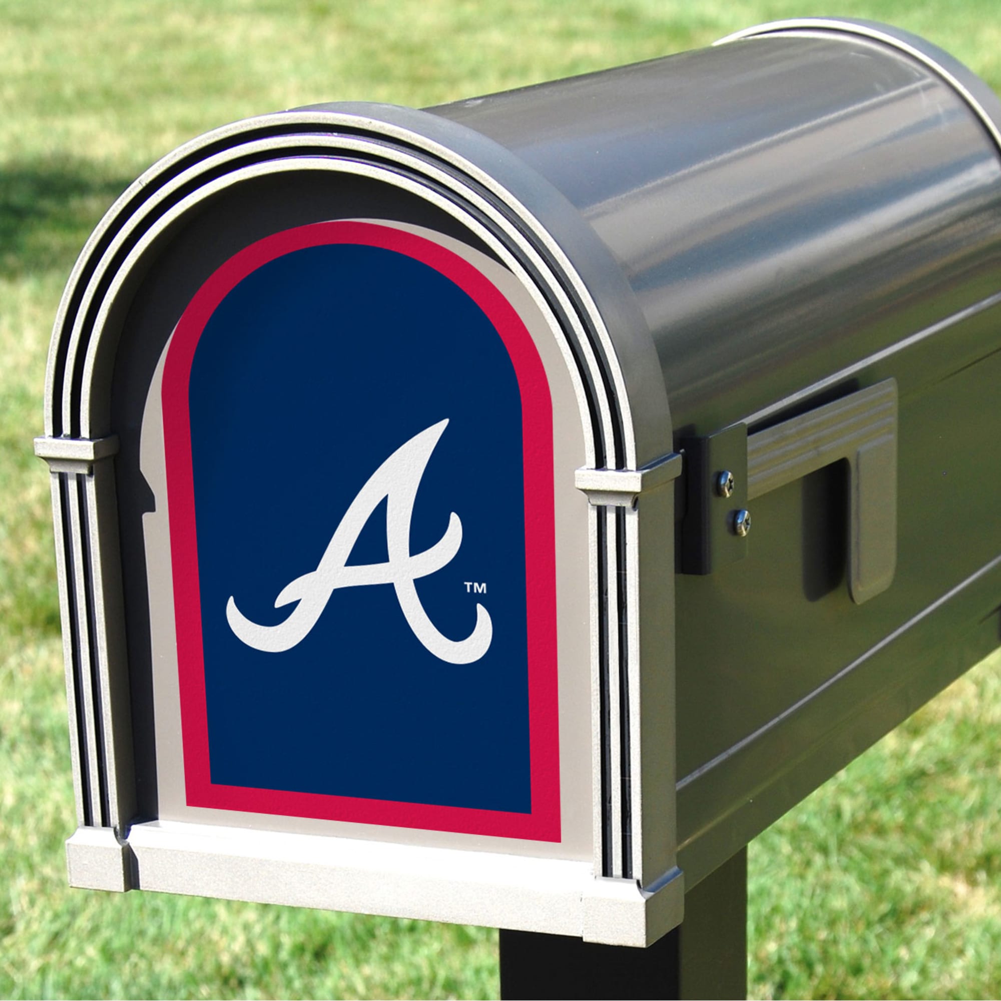 Atlanta Braves: Mailbox Logo - Officially Licensed MLB Outdoor Graphic 5.0"W x 8.0"H by Fathead | Wood/Aluminum