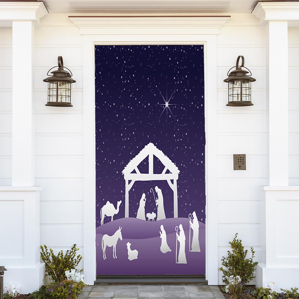 Nativity Scene Door Hanger 30x80 by Fathead | Polyester
