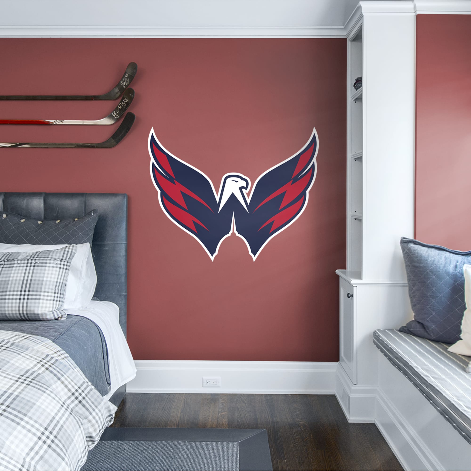 Washington Capitals: Alternate Logo - Officially Licensed NHL Removable Wall Decal 44.0"W x 38.0"H by Fathead | Vinyl