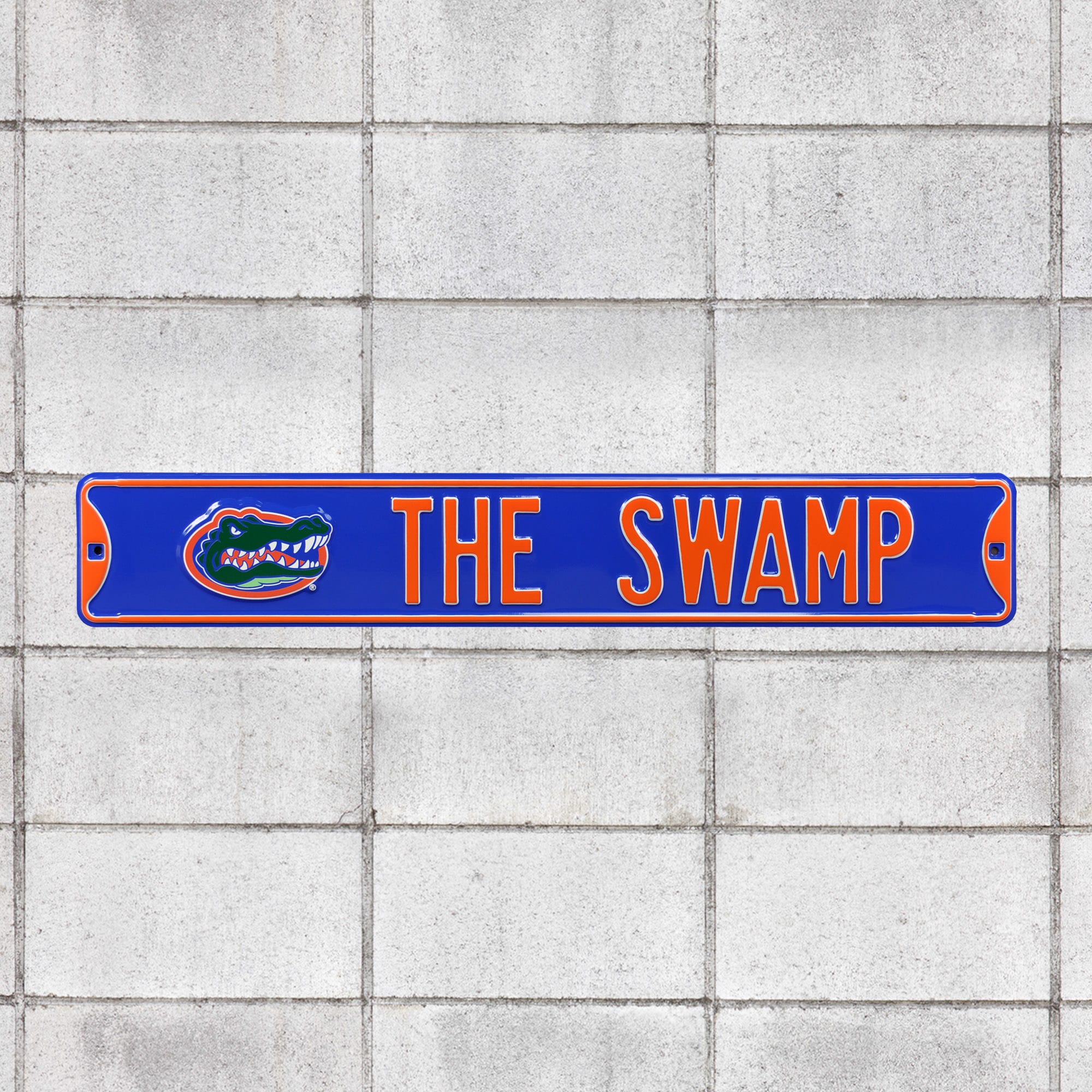 Florida Gators: The Swamp - Officially Licensed Metal Street Sign 36.0"W x 6.0"H by Fathead | 100% Steel