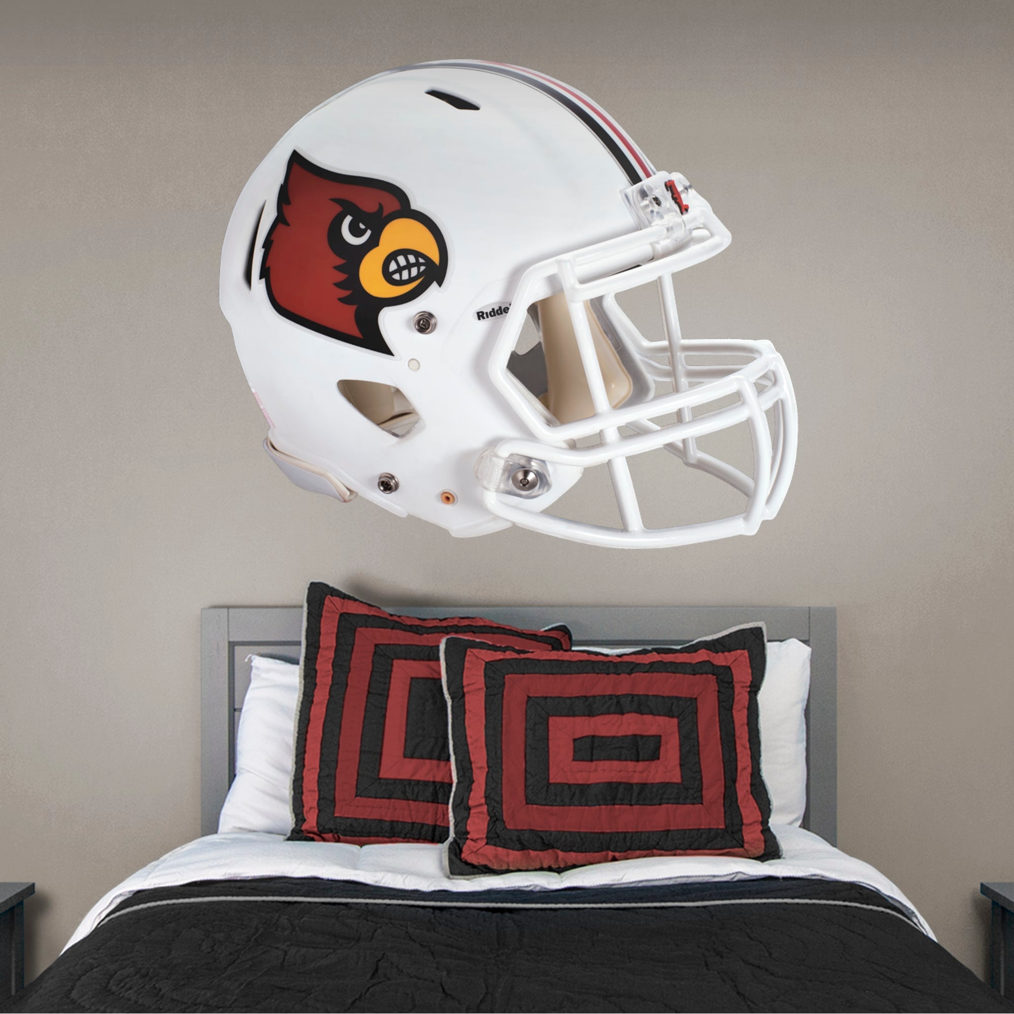 Louisville Cardinals: Helmet - Officially Licensed Removable Wall Decal 54.5"W x 45.0"H by Fathead | Vinyl