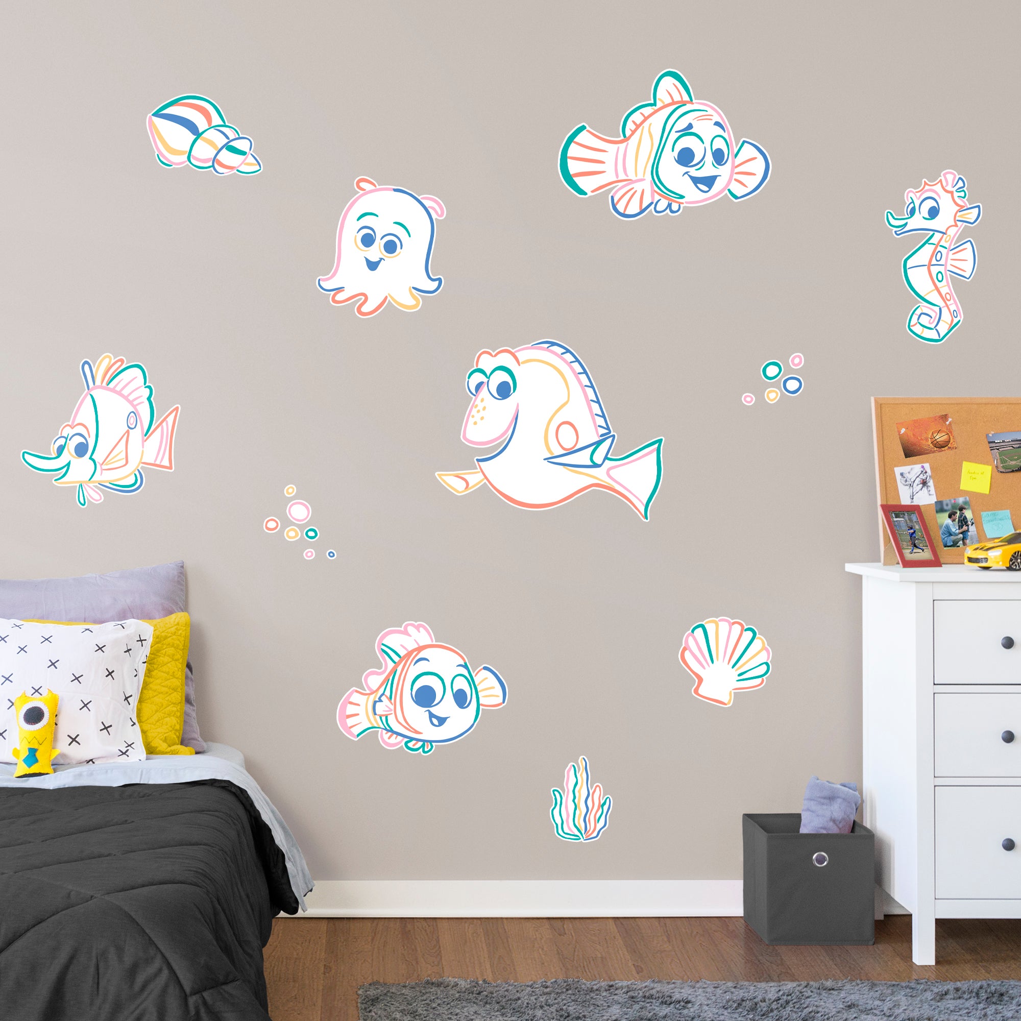 Finding Nemo Color Crazy RealBig Collection - Officially Licensed Disney Removable Wall Decal by Fathead | Vinyl