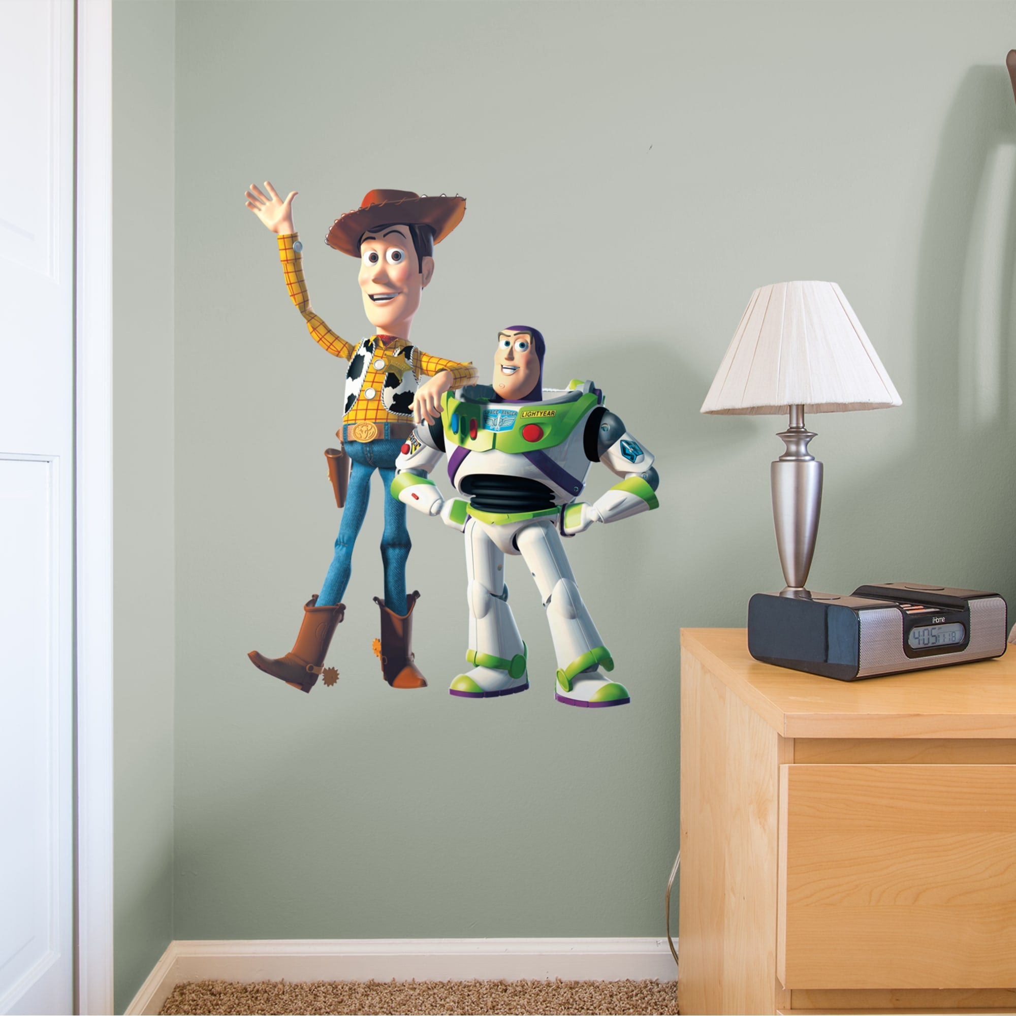 Woody & Buzz - Officially Licensed Disney Removable Wall Decal 24.0"W x 31.0"H by Fathead | Wood/Vinyl