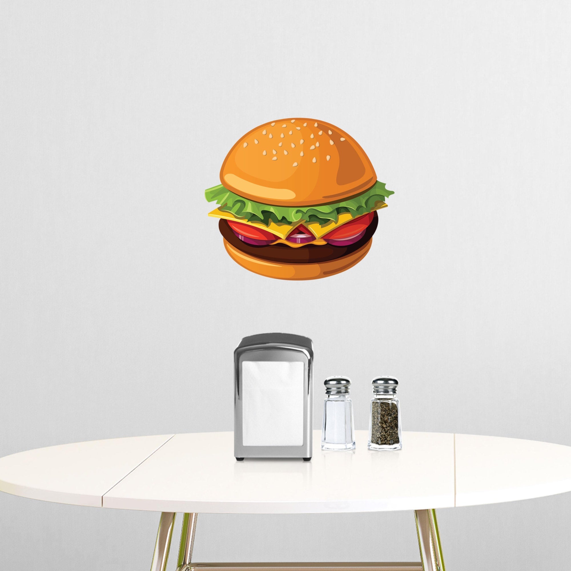 Cheeseburger: Illustrated - Removable Vinyl Decal Large by Fathead