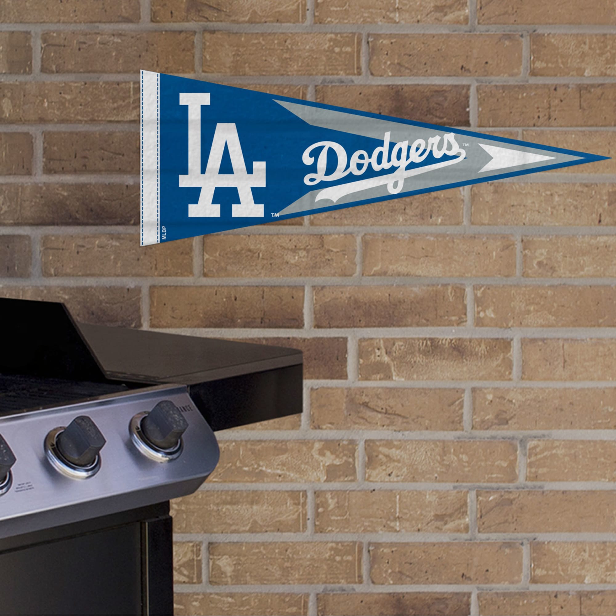Los Angeles Dodgers: Pennant - Officially Licensed MLB Outdoor Graphic 24.0"W x 9.0"H by Fathead | Wood/Aluminum