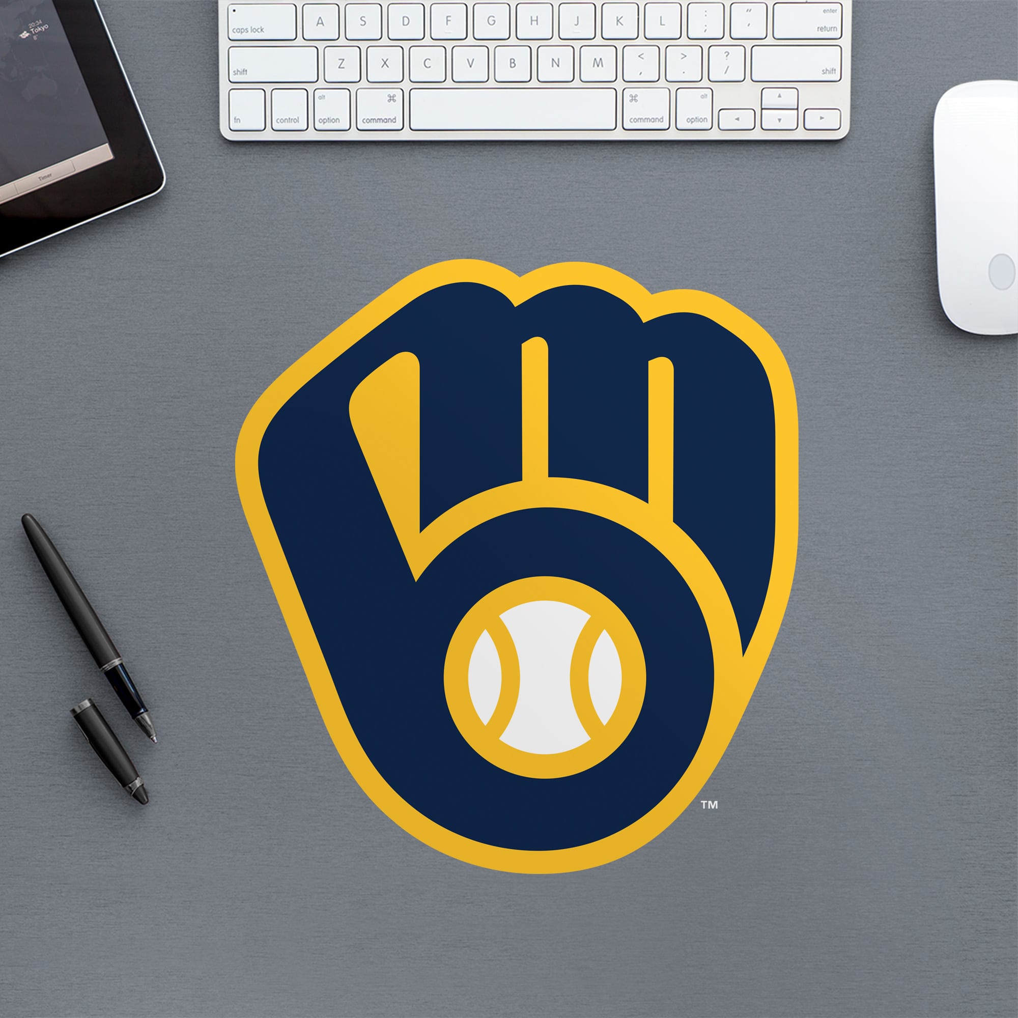 Milwaukee Brewers: Cap Logo - Officially Licensed MLB Removable Wall Decal Large by Fathead | Vinyl