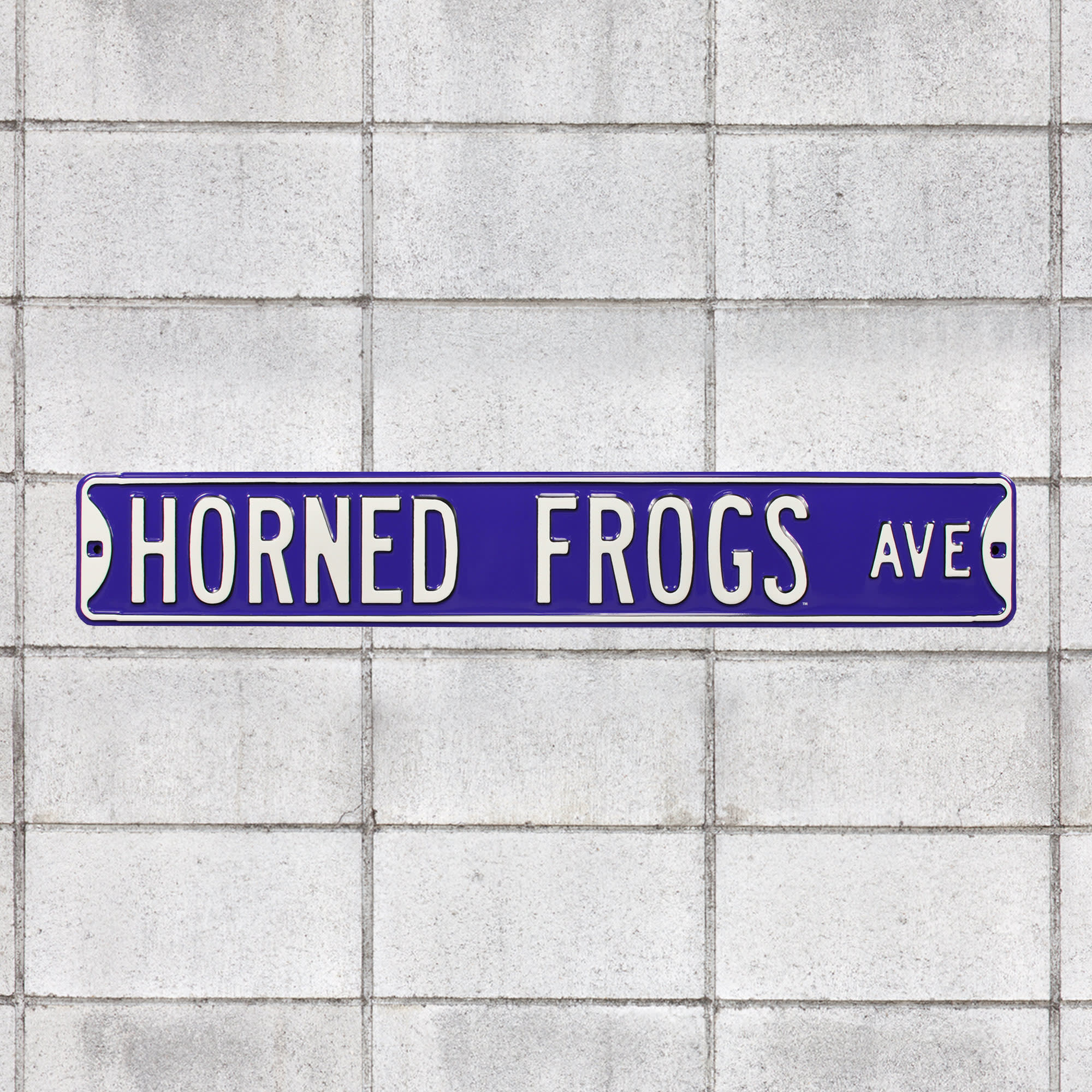 TCU for TCU Horned Frogs: TCU Avenue - Officially Licensed Metal Street Sign 36.0"W x 6.0"H by Fathead | 100% Steel