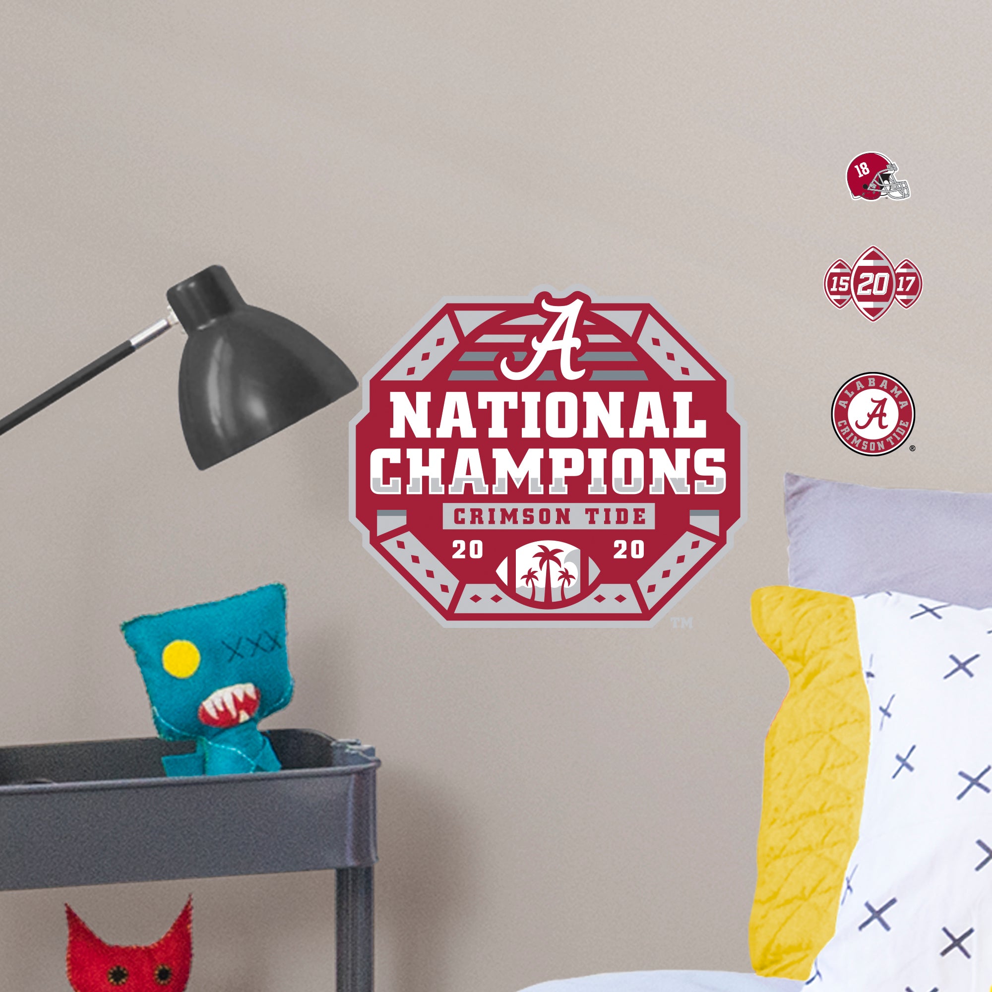 Alabama Crimson Tide 2020 Champions Logo - Officially Licensed NCAA Removable Wall Decal Large by Fathead | Vinyl