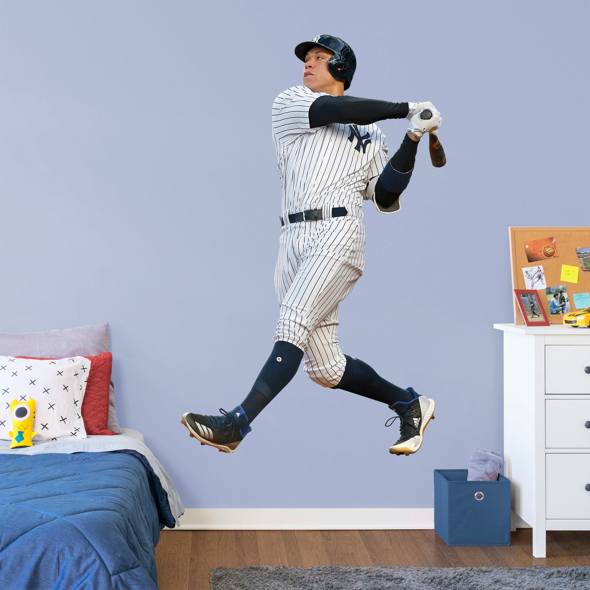 Aaron Judge for New York Yankees: Swing - Officially Licensed MLB Removable Wall Decal Life-Size Athlete + 2 Decals (49"W x 78"H