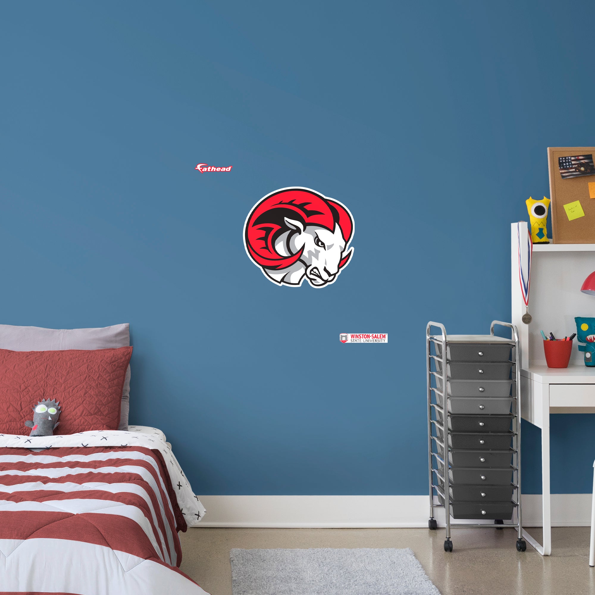 Winston-Salem State University 2020 Logo - Officially Licensed NCAA Removable Wall Decal XL by Fathead | Vinyl