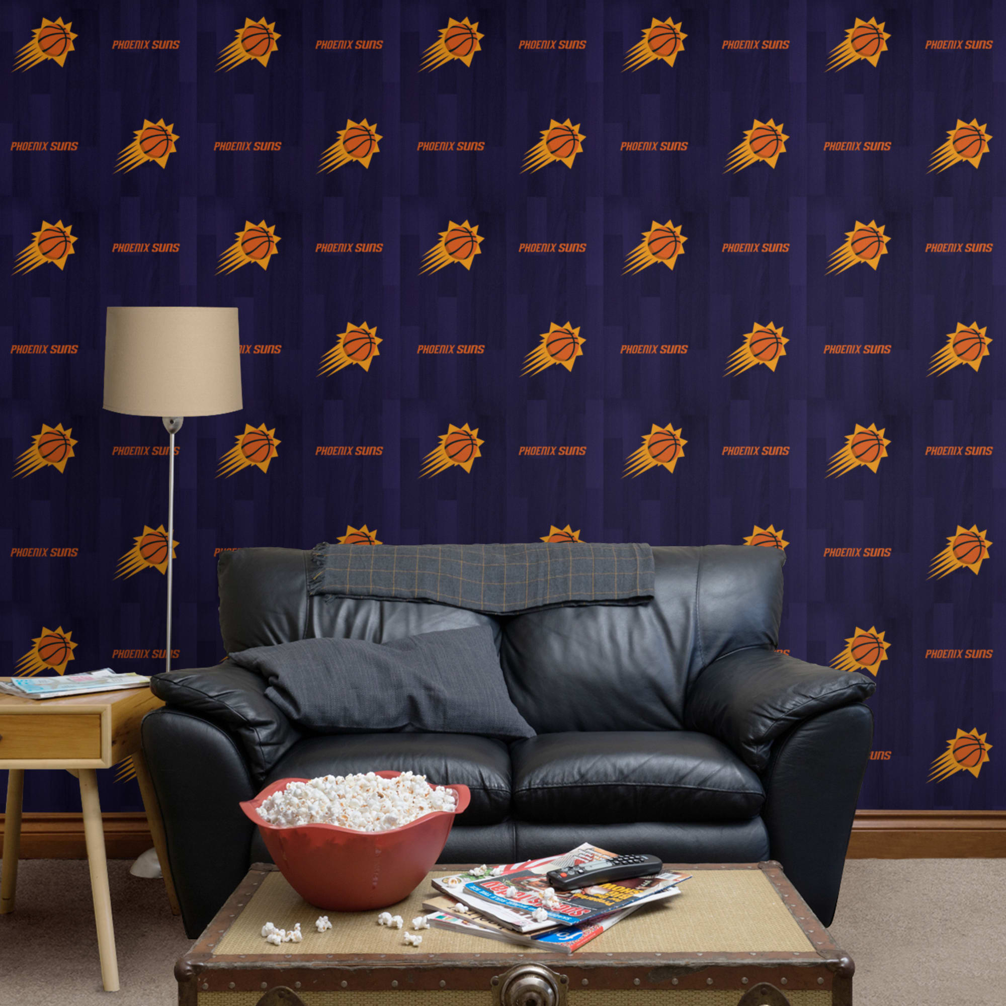 Phoenix Suns: Hardwood Pattern - Officially Licensed Removable Wallpaper 12" x 12" Sample by Fathead