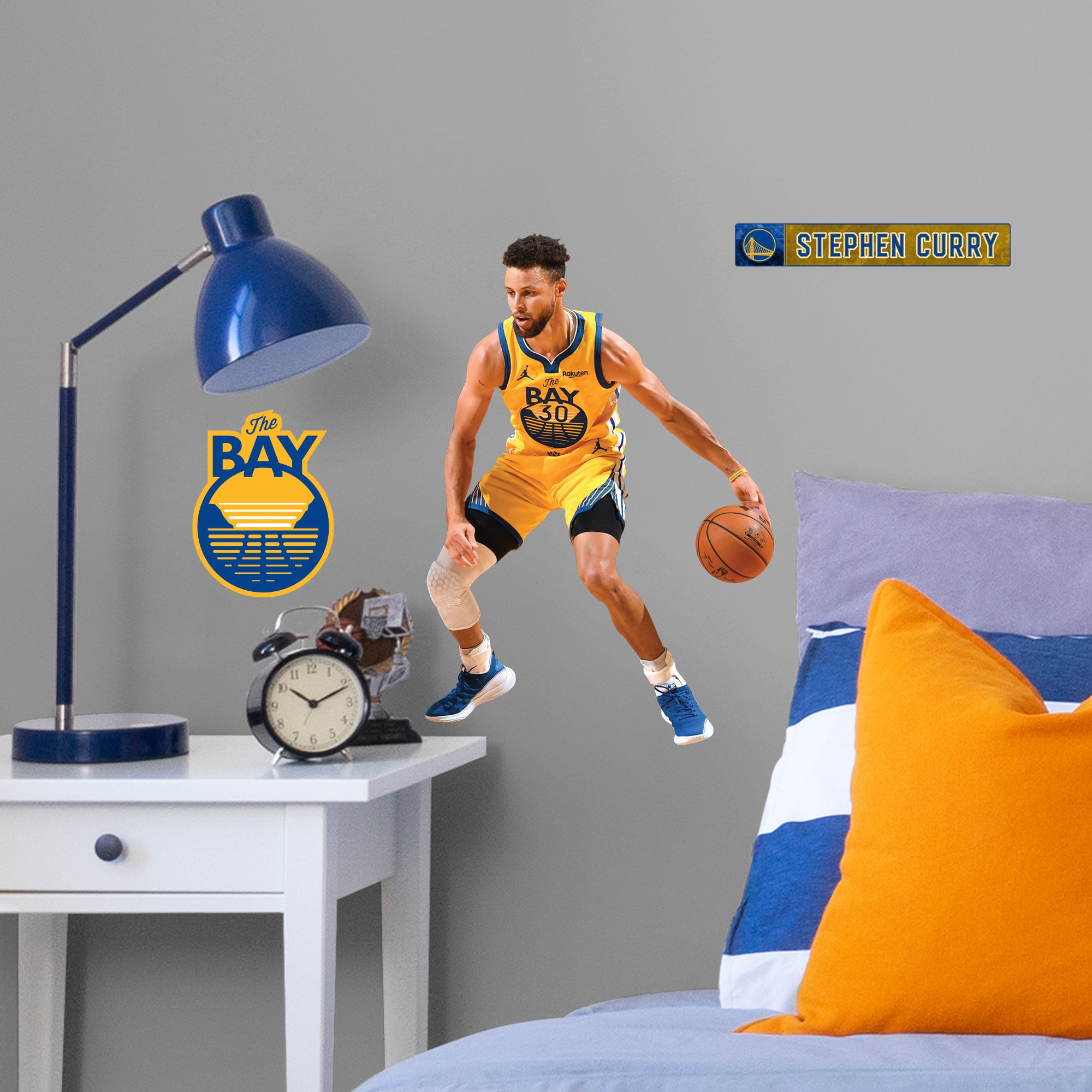 Stephen Curry 2021 The Bay - Officially Licensed NBA Removable Wall Decal Large by Fathead | Vinyl