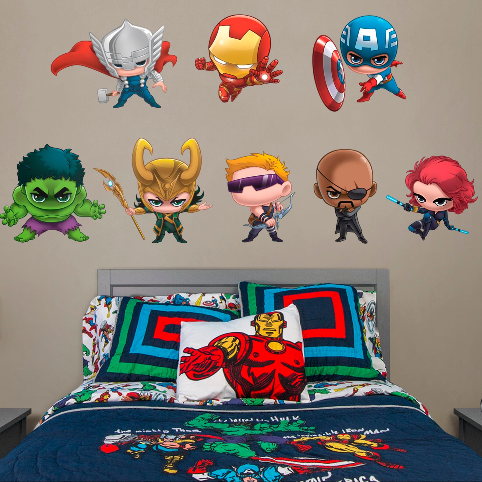 Marvel Team Up Collection - Officially Licensed Removable Wall Decal 80.0"W x 53.0"H by Fathead | Vinyl