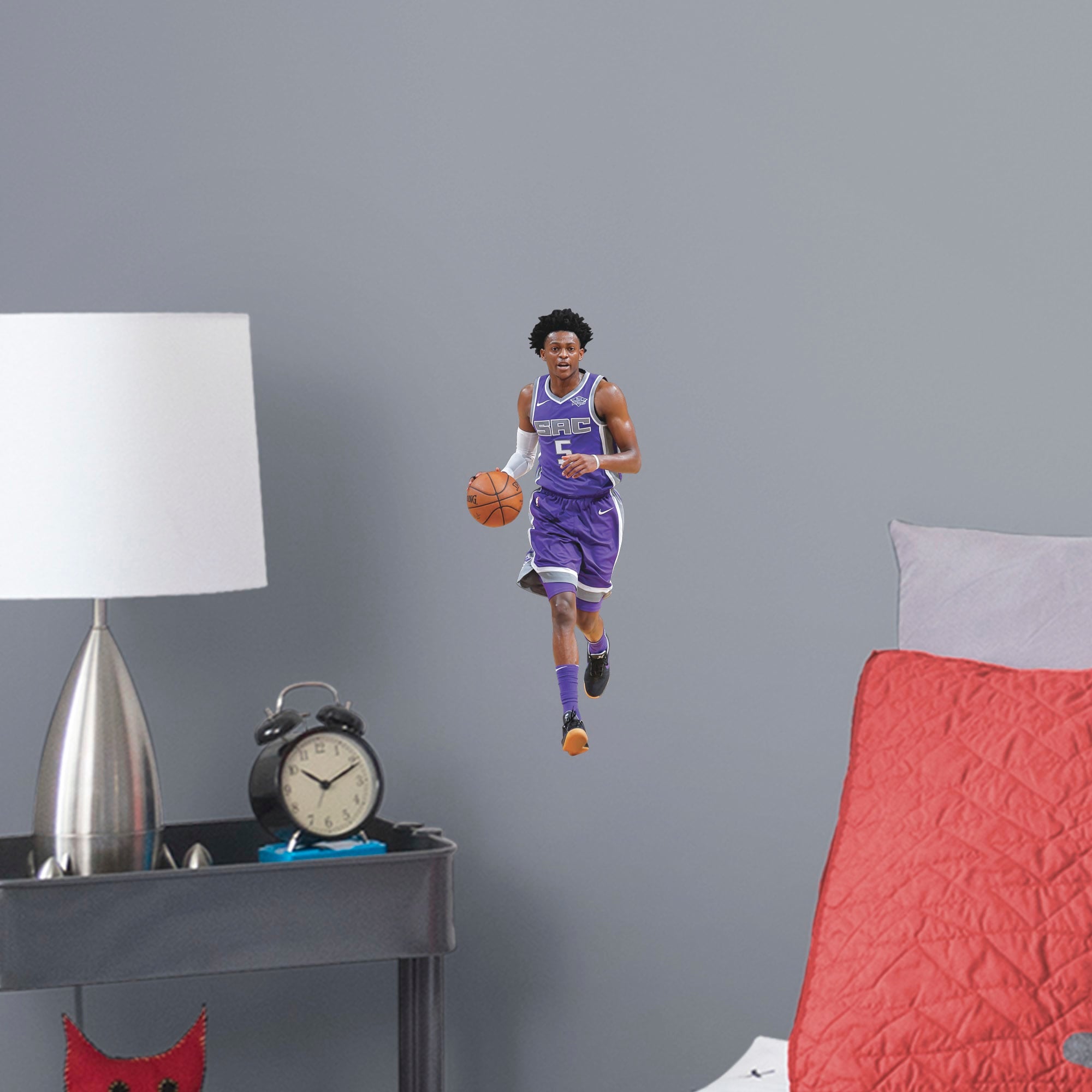 DeAaron Fox for Sacramento Kings - Officially Licensed NBA Removable Wall Decal Large by Fathead | Vinyl