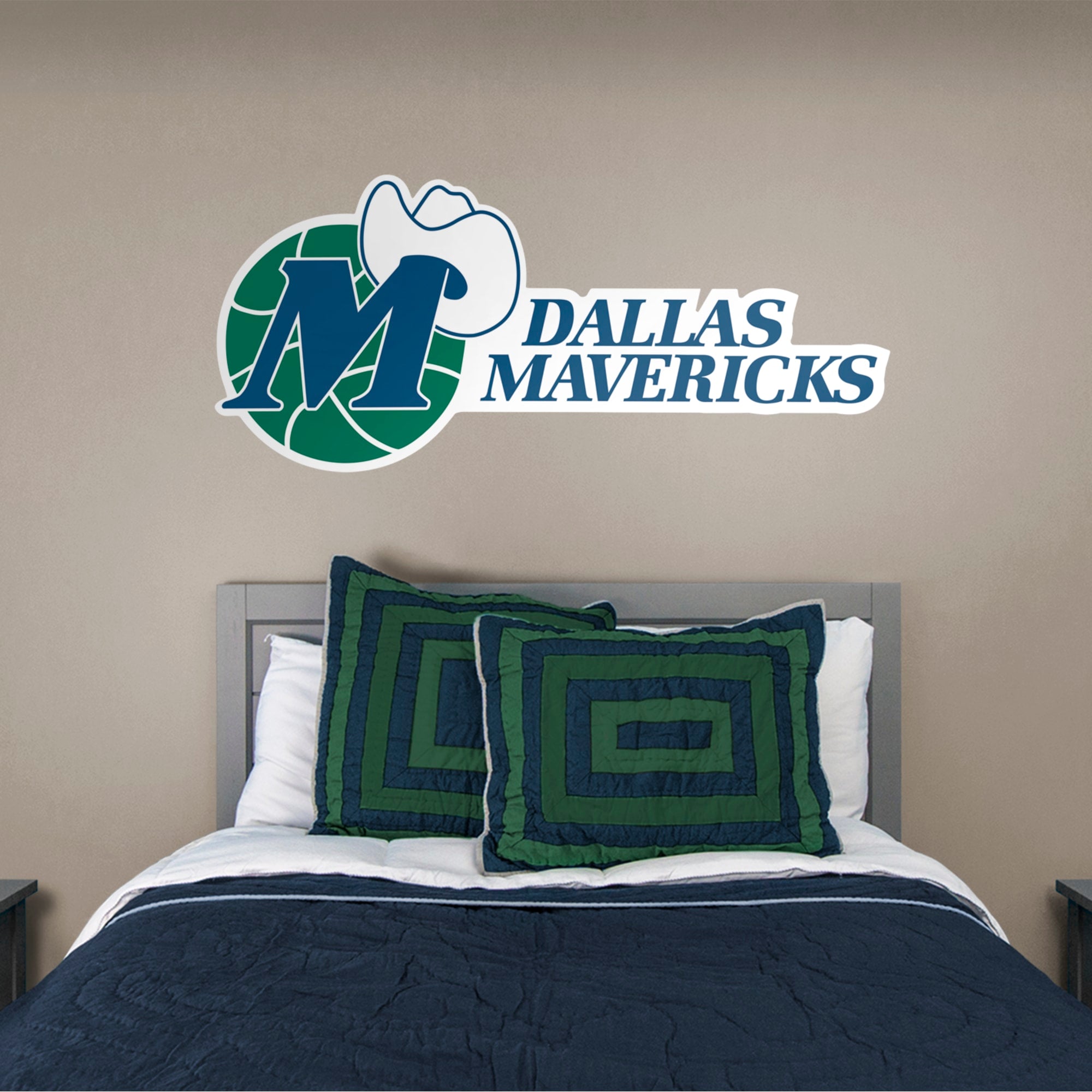 Dallas Mavericks: Classic Logo - Officially Licensed NBA Removable Wall Decal 55.0"W x 25.0"H by Fathead | Vinyl