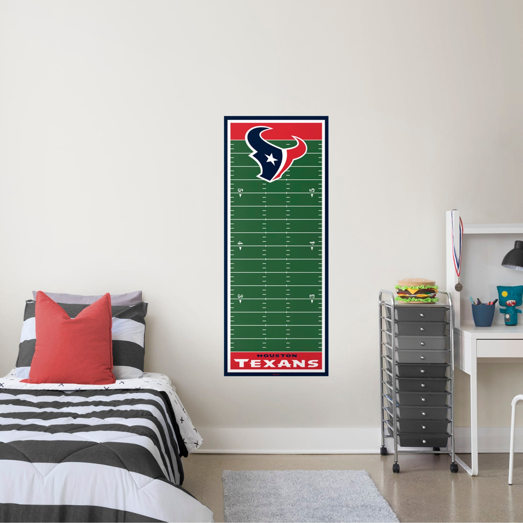 Houston Texans: Growth Chart - Officially Licensed NFL Removable Wall Graphic 24.0"W x 59.0"H by Fathead | Vinyl