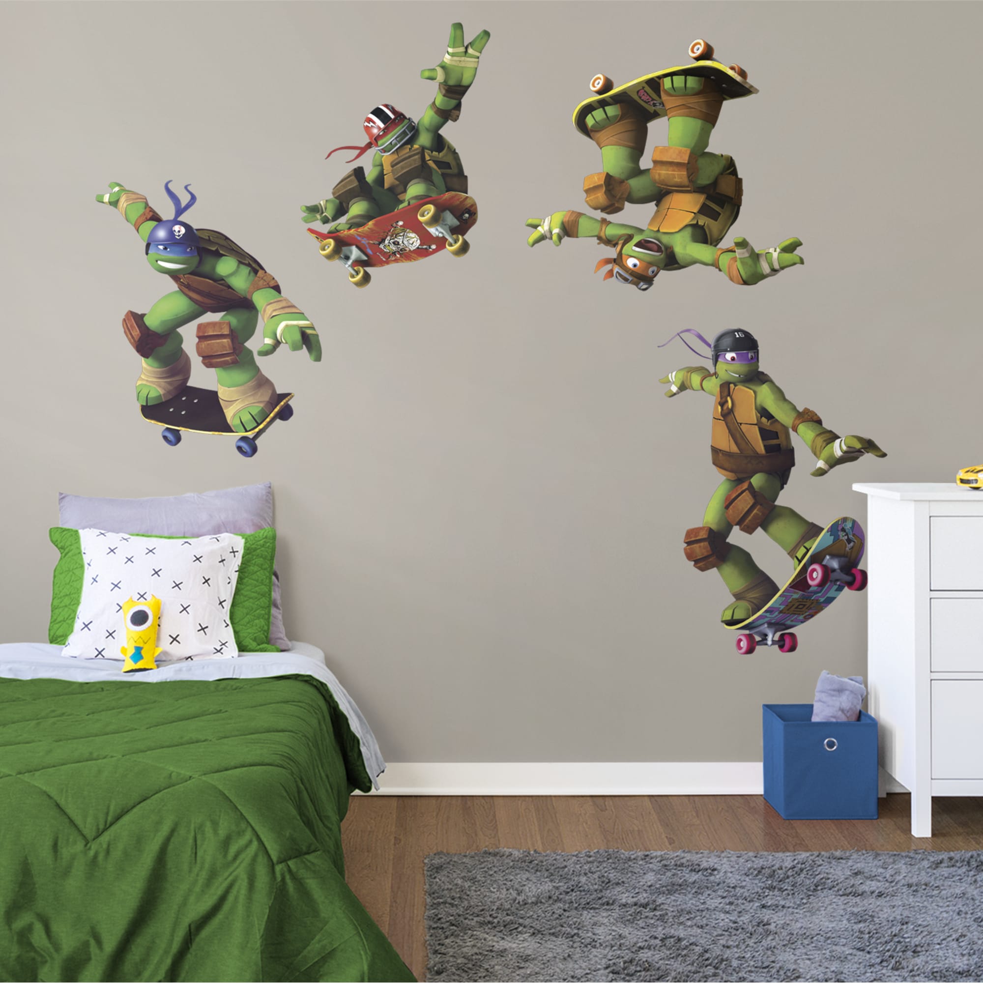Teenage Mutant Ninja Turtles: Skateboarding Collection - Officially Licensed Removable Wall Decal 79.0"W x 53.0"H by Fathead | V