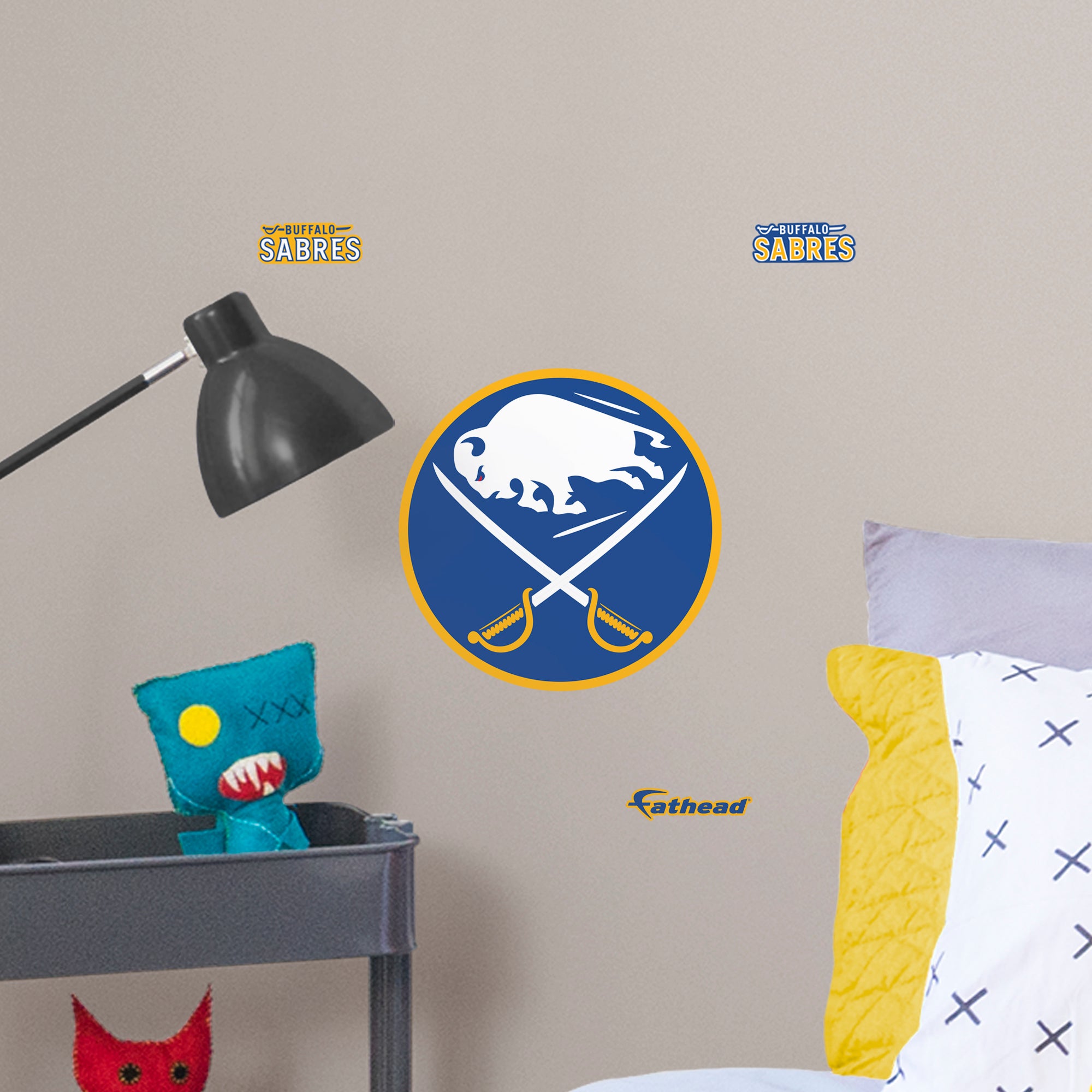 Buffalo Sabres 2020 POD Teammate Logo Officially Licensed NHL Removable Wall Decal Large by Fathead | Vinyl