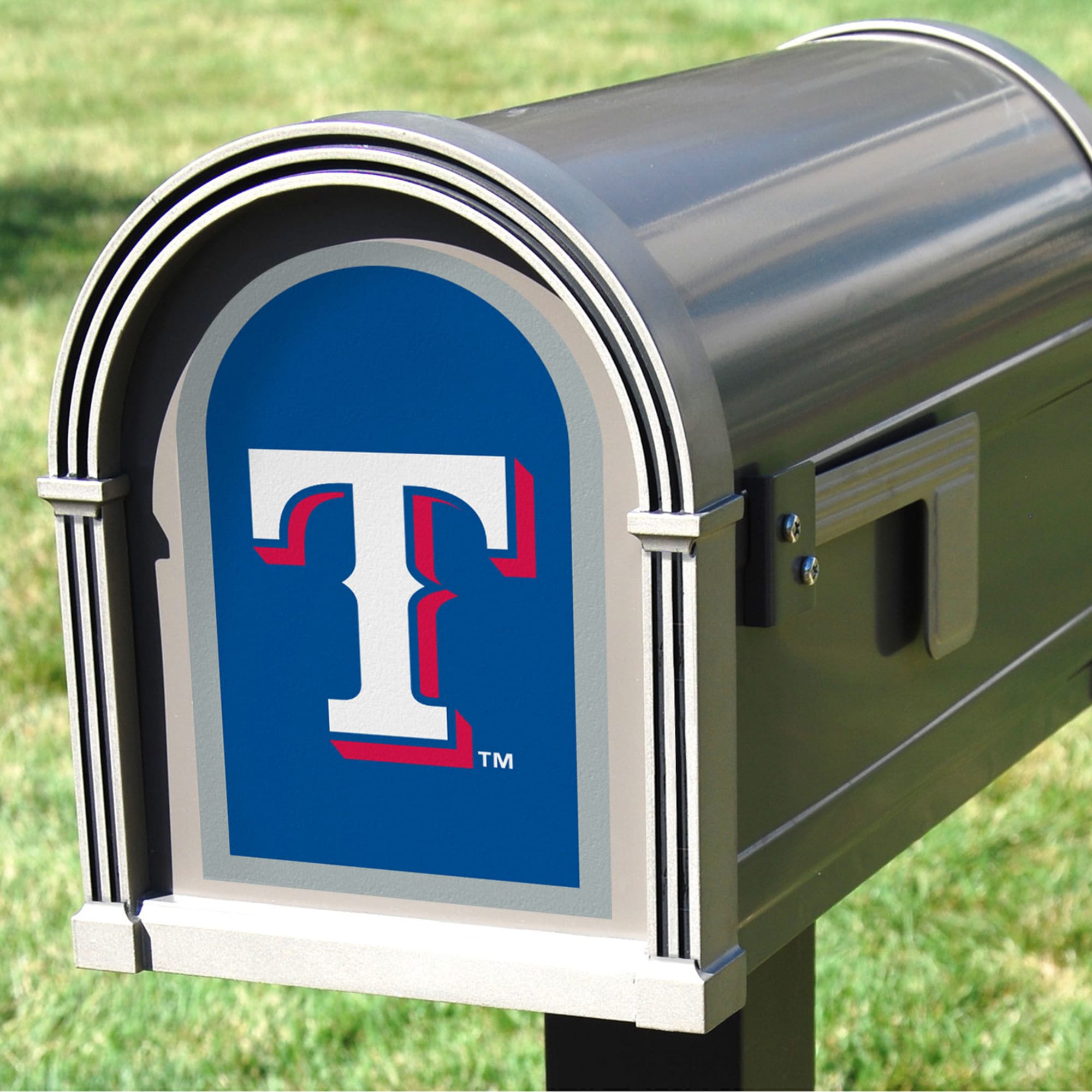 Texas Rangers: Mailbox Logo - Officially Licensed MLB Outdoor Graphic 5.0"W x 8.0"H by Fathead | Wood/Aluminum