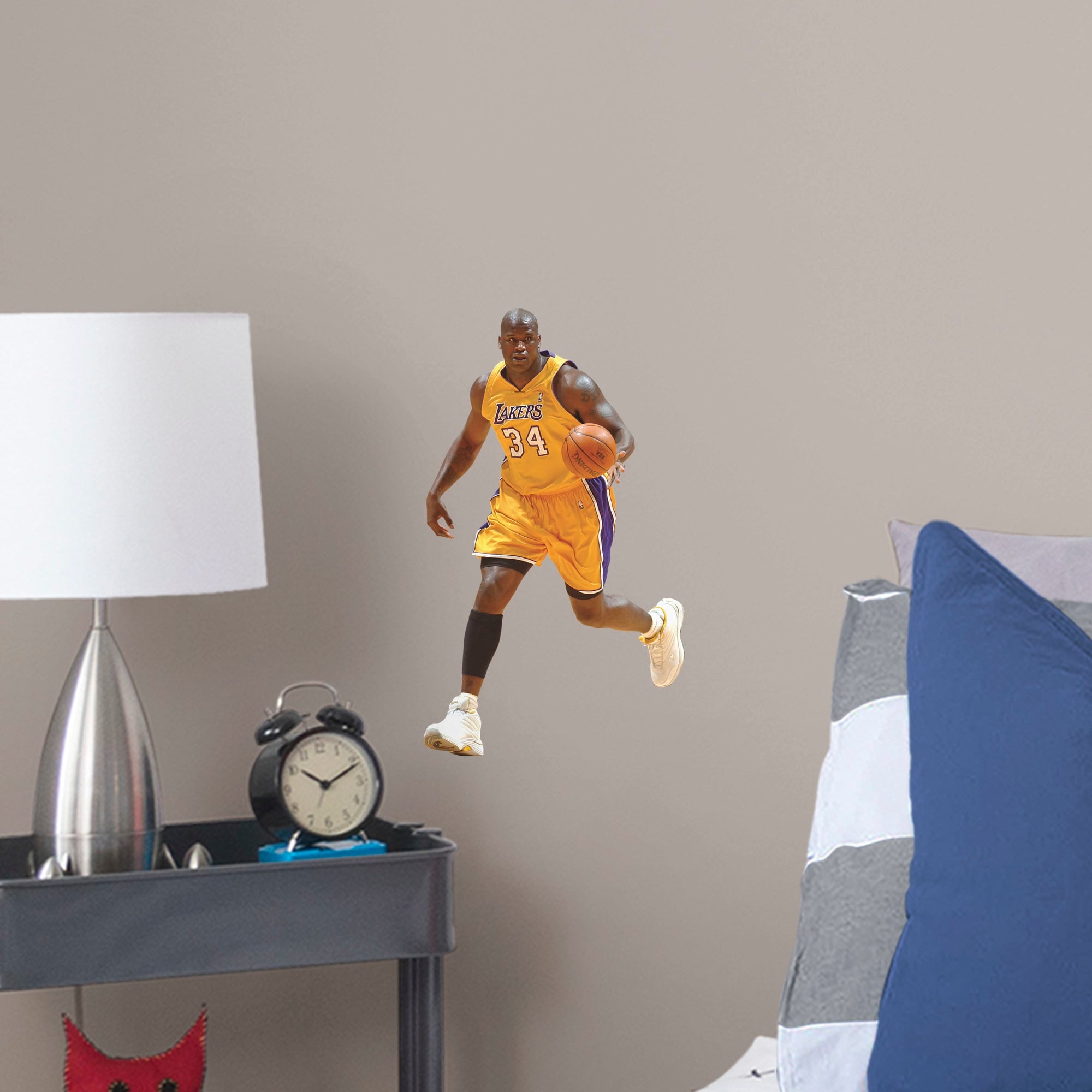 Shaquille ONeal for Los Angeles Lakers - Officially Licensed NBA Removable Wall Decal Large by Fathead | Vinyl