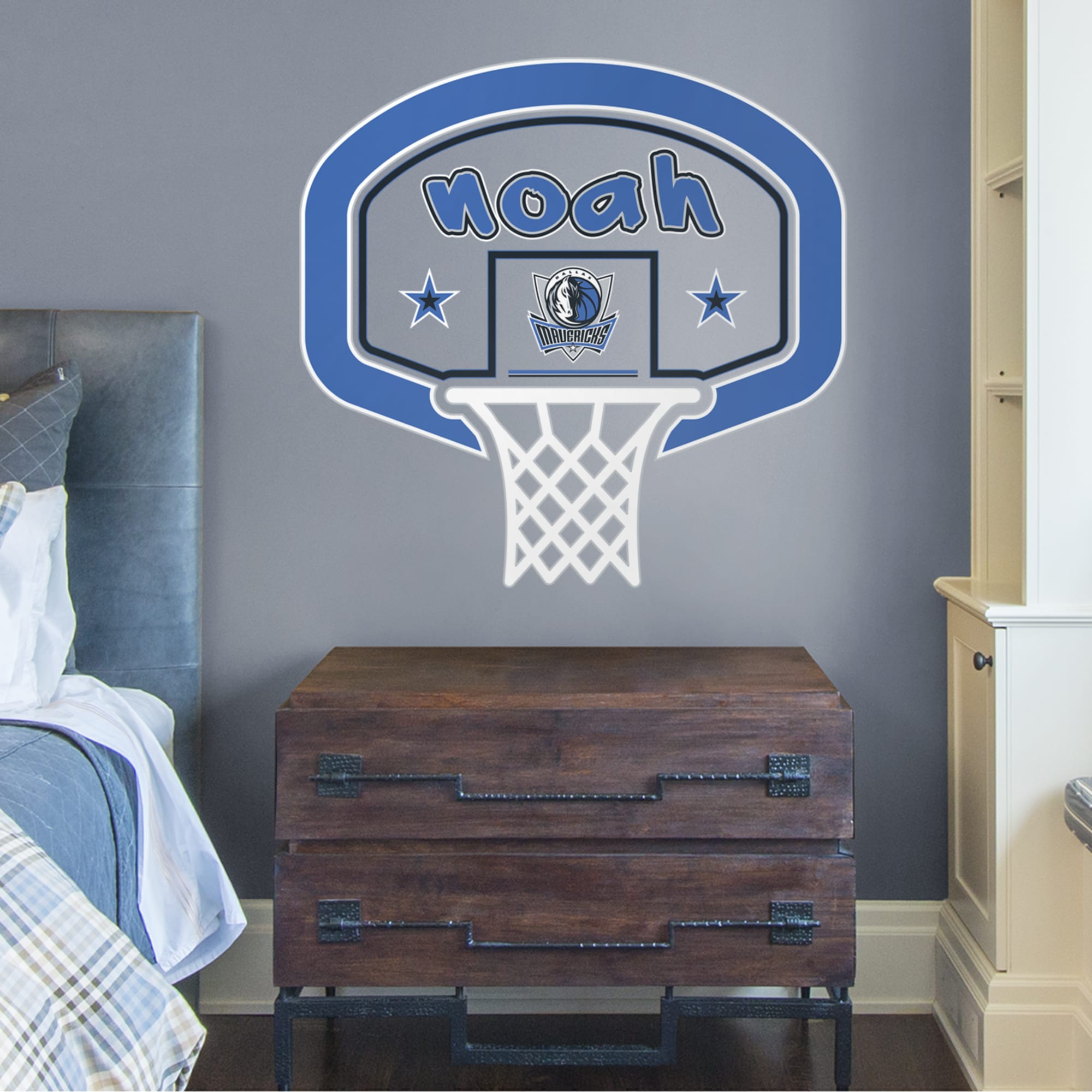 Dallas Mavericks: Personalized Name - Officially Licensed NBA Transfer Decal 40.0"W x 39.0"H by Fathead | Vinyl