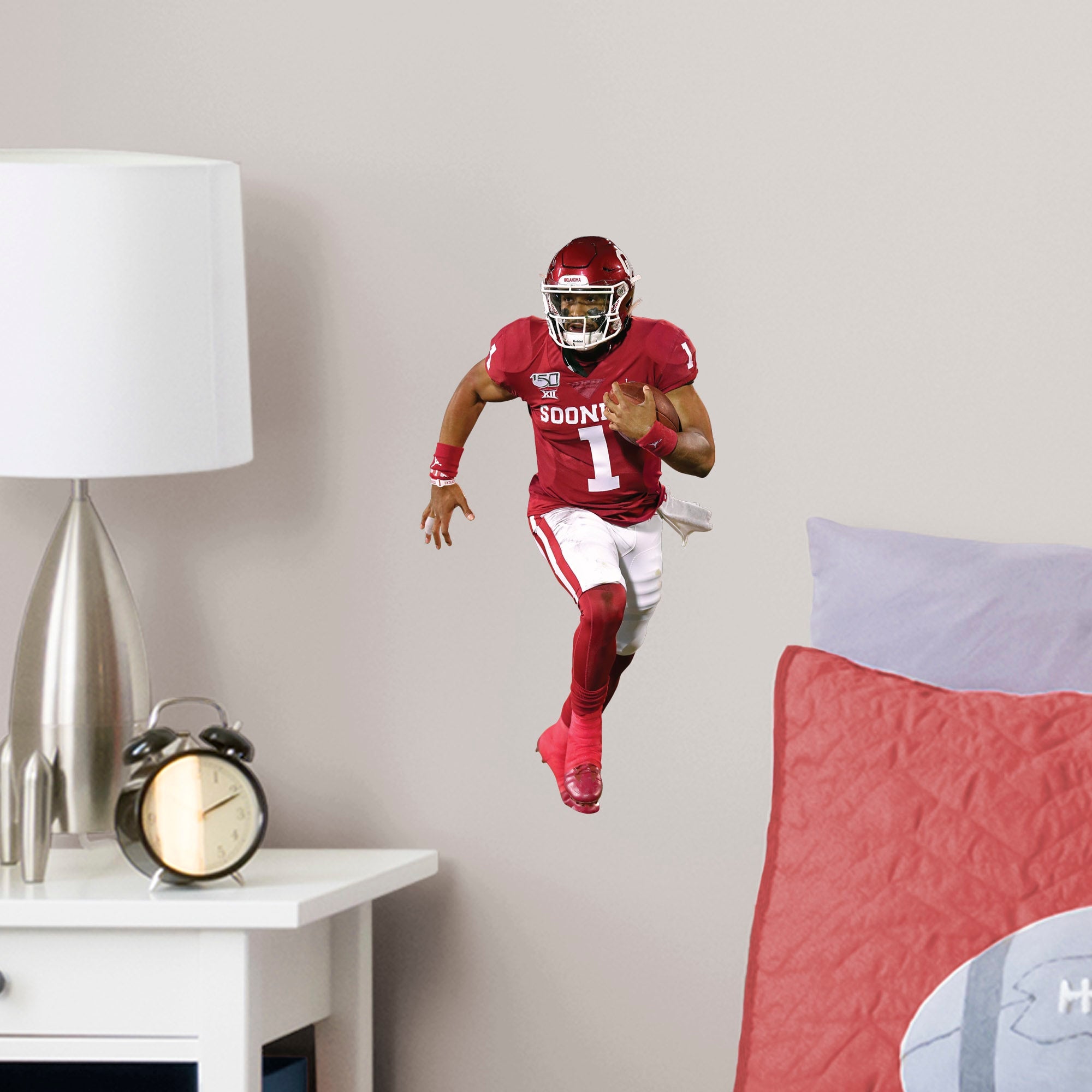 Jalen Hurts for Oklahoma Sooners: Oklahoma - Officially Licensed Removable Wall Decal Large by Fathead | Vinyl