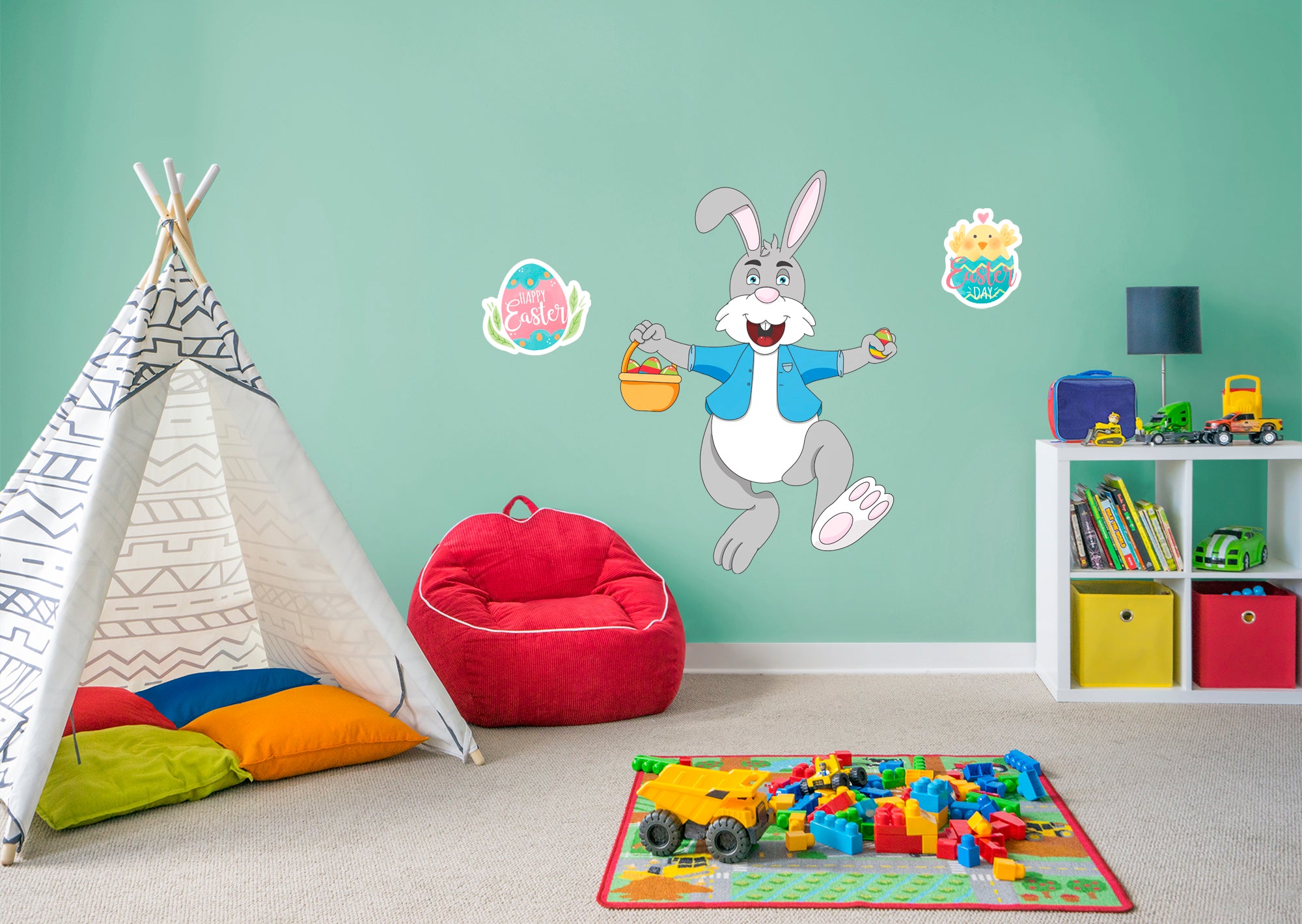Easter Bunny - Removable Wall Decal Giant Character + 2 Decals by Fathead | Vinyl