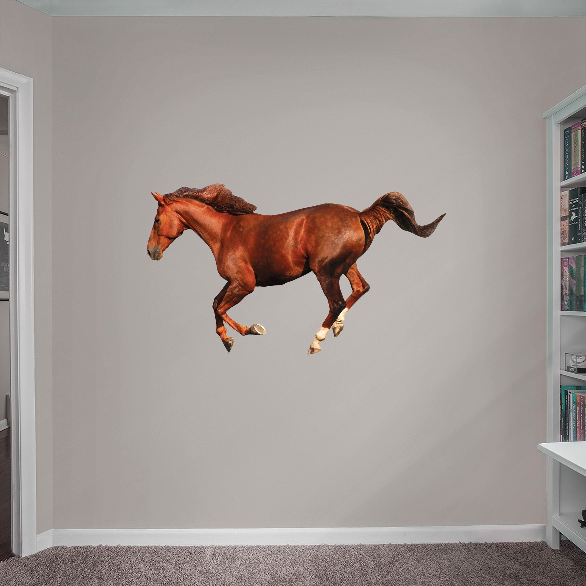 Horse - Removable Vinyl Decal Giant Animal + 2 Decals (51"W x 35"H) by Fathead