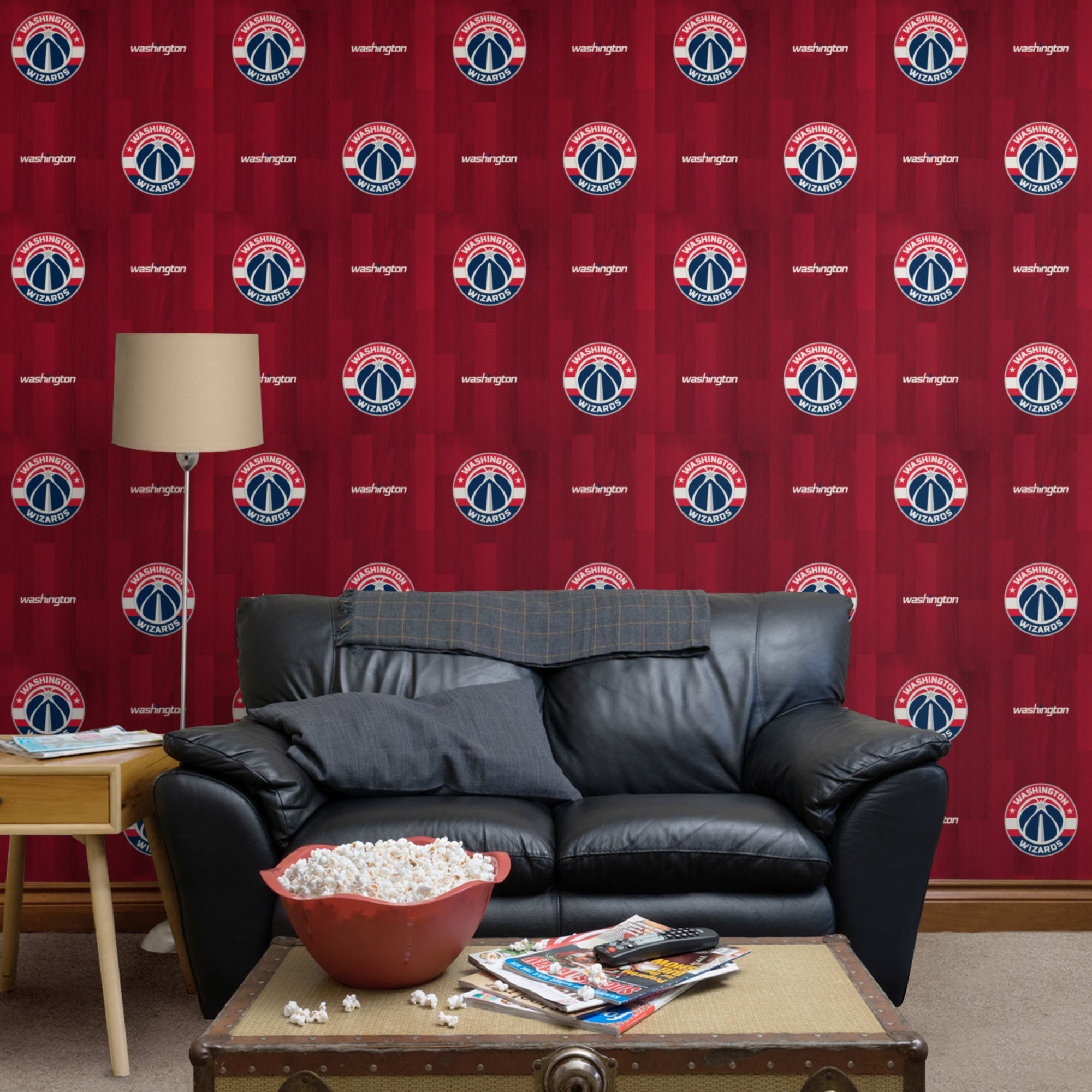 Washington Wizards: Hardwood Pattern - Officially Licensed Removable Wallpaper 12" x 12" Sample by Fathead