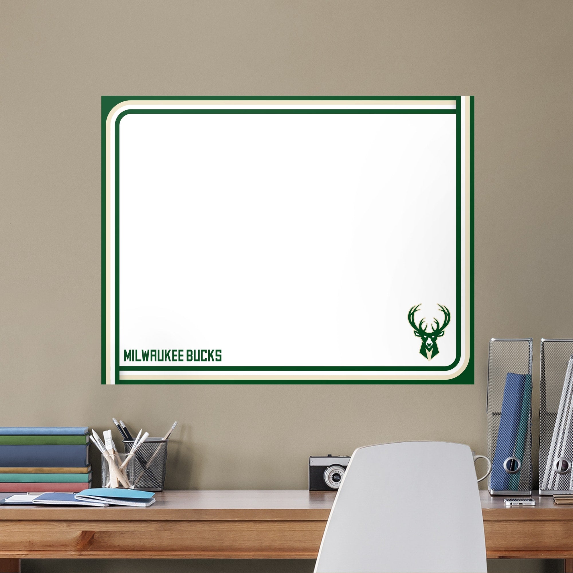 Milwaukee Bucks for Milwaukee Bucks: Dry Erase Whiteboard - Officially Licensed NBA Removable Wall Decal XL by Fathead | Vinyl