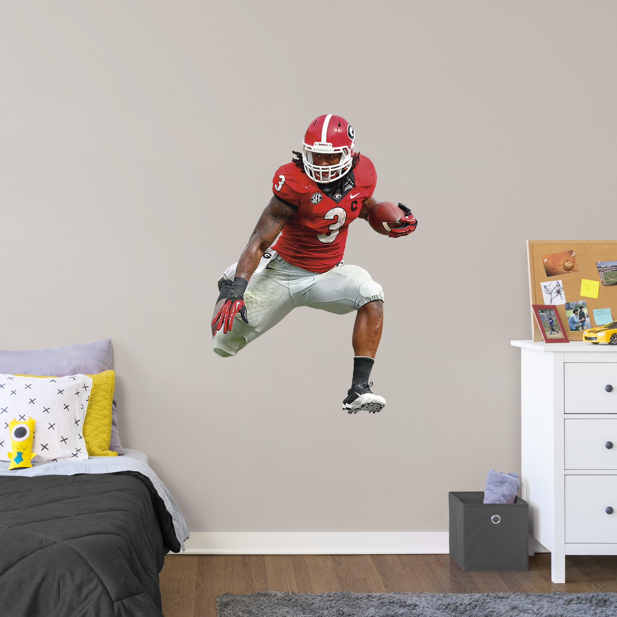 Todd Gurley for Georgia Bulldogs: Georgia - Officially Licensed Removable Wall Decal Giant Athlete + 2 Decals (30"W x 51"H) by F