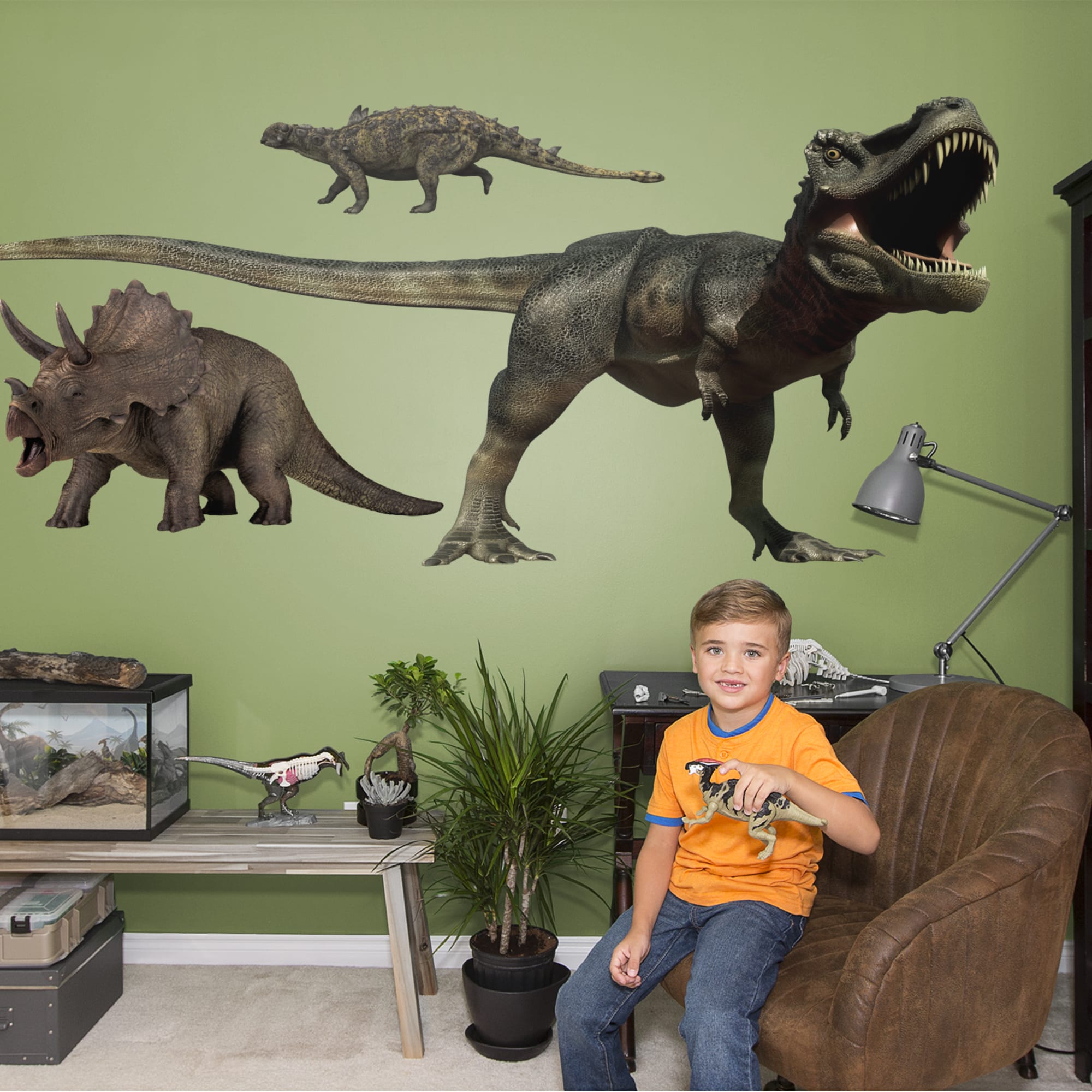 Dinosaur Collection - Removable Vinyl Decal 79.0"W x 52.0"H by Fathead