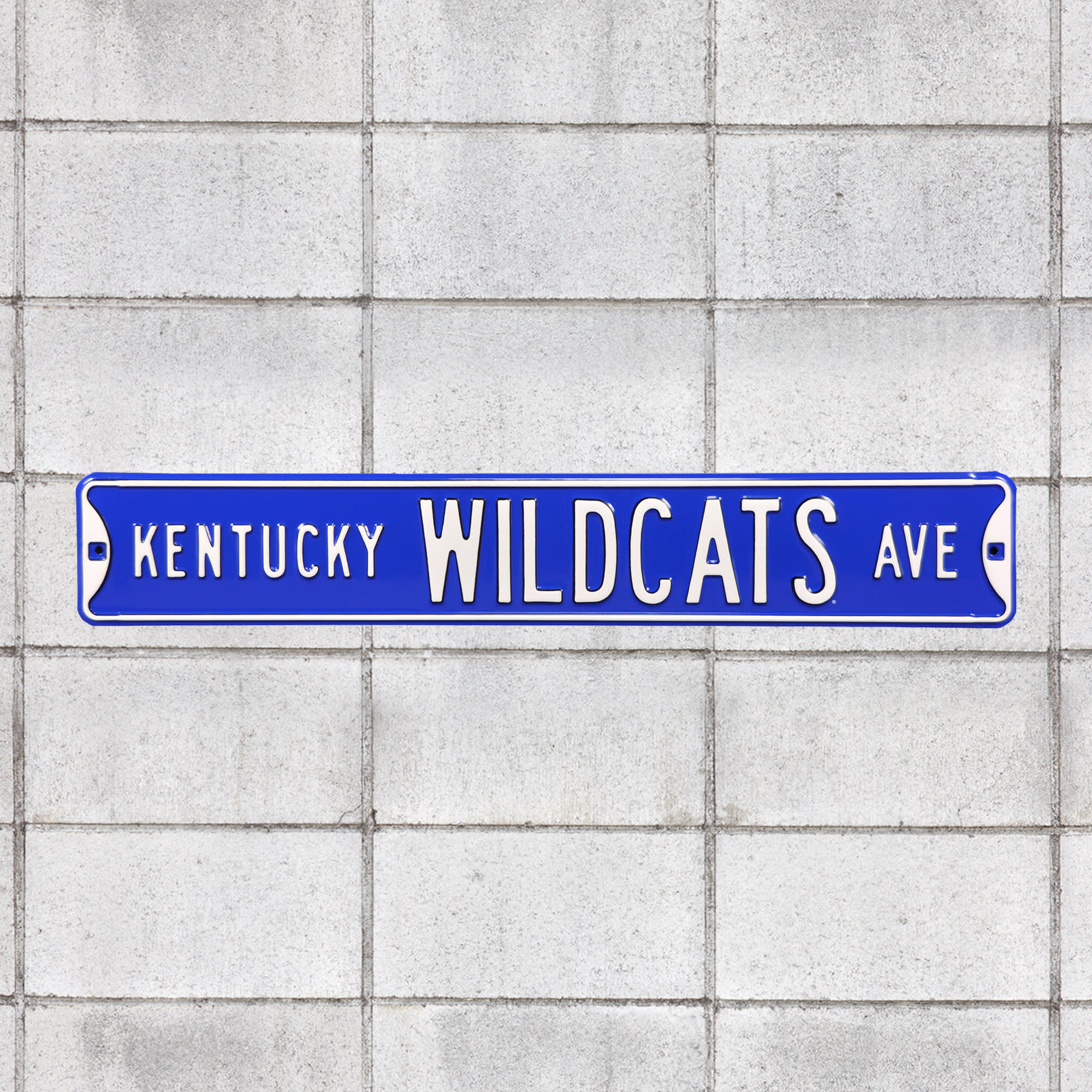 Kentucky Wildcats: Kentucky Wildcats Avenue - Officially Licensed Metal Street Sign 36.0"W x 6.0"H by Fathead | 100% Steel
