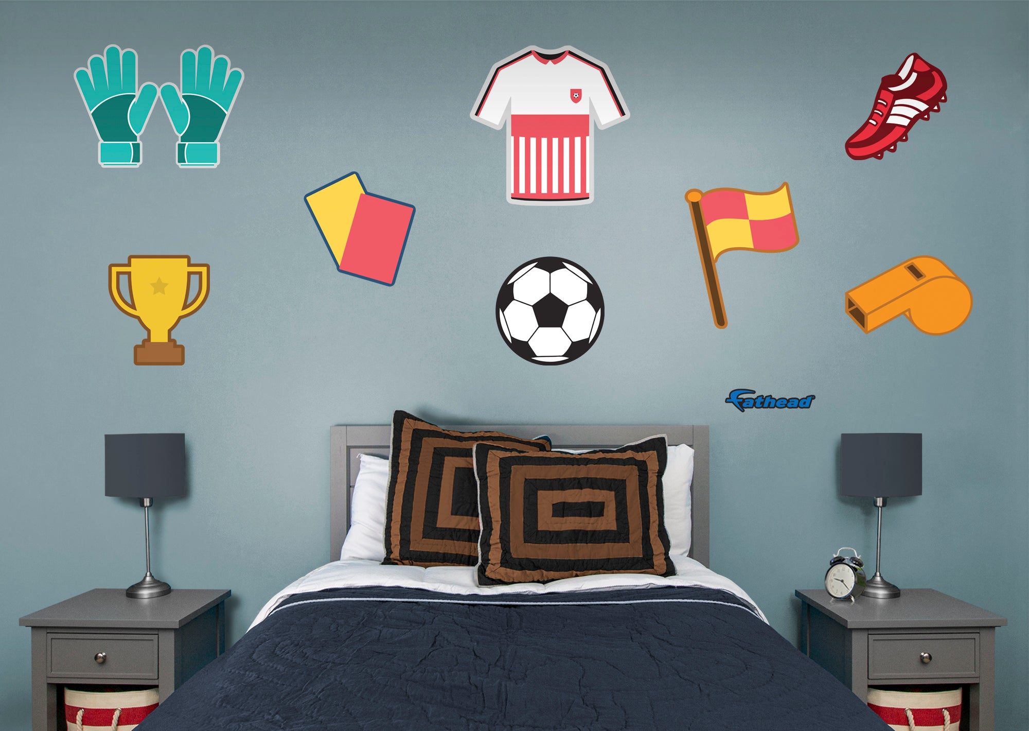 Sports Soccer Collection - Removable Wall Decal Collection (24"W x24"H) by Fathead | Vinyl