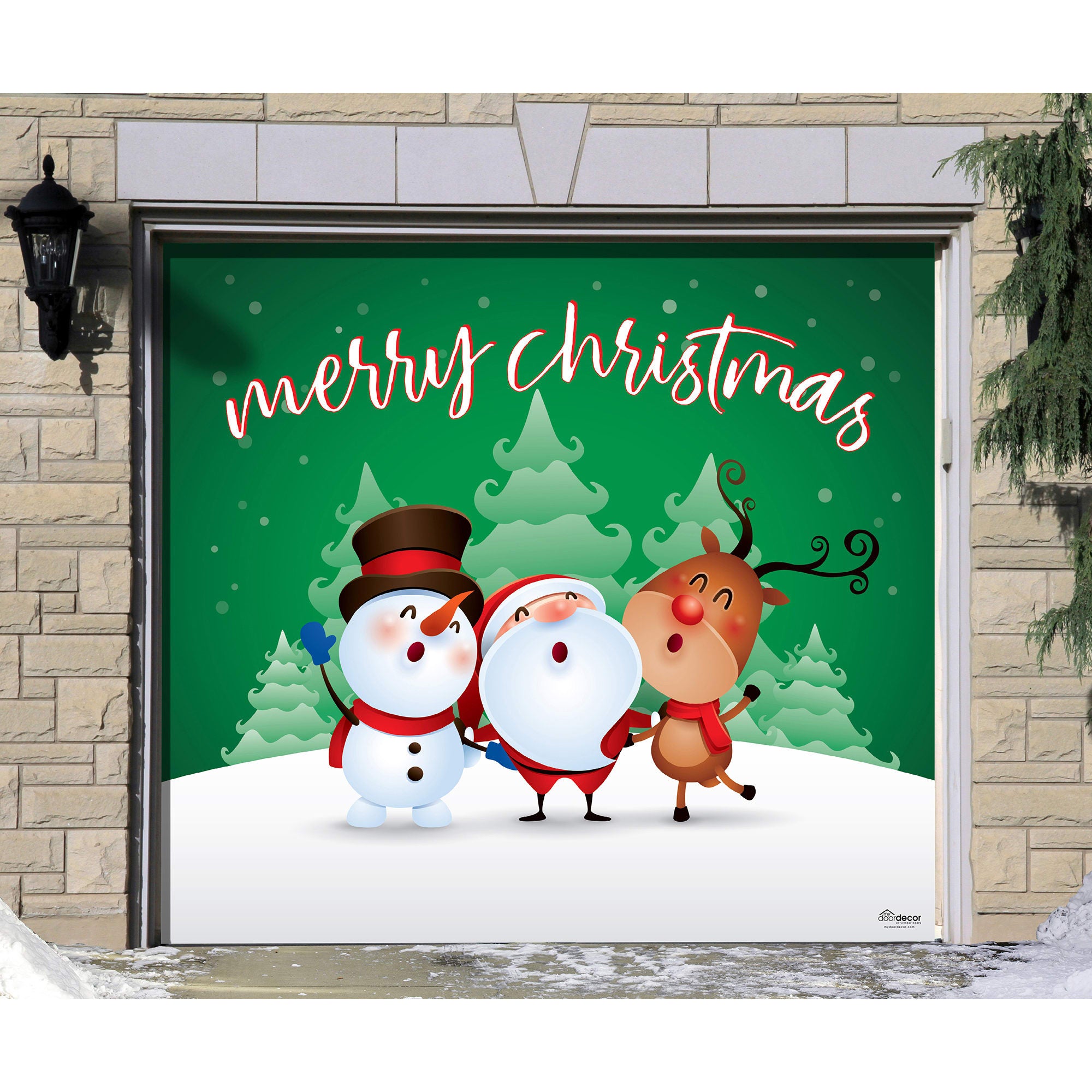 Christmas Characters: Merry Christmas - Garage Door Banner 7 x 8 Single by Fathead | Vinyl
