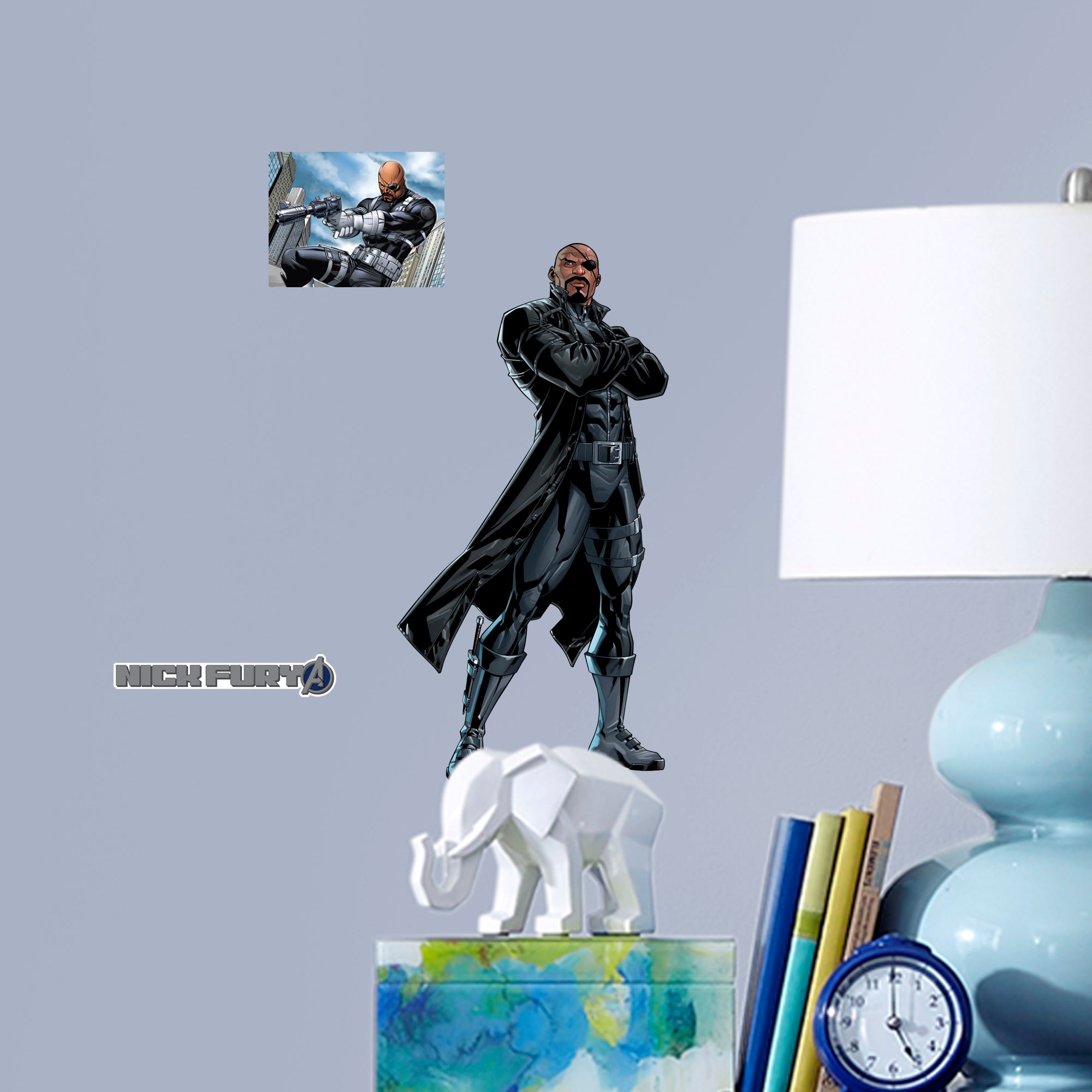 Nick Fury: Avengers Core - Officially Licensed Removable Wall Decal Large by Fathead | Vinyl