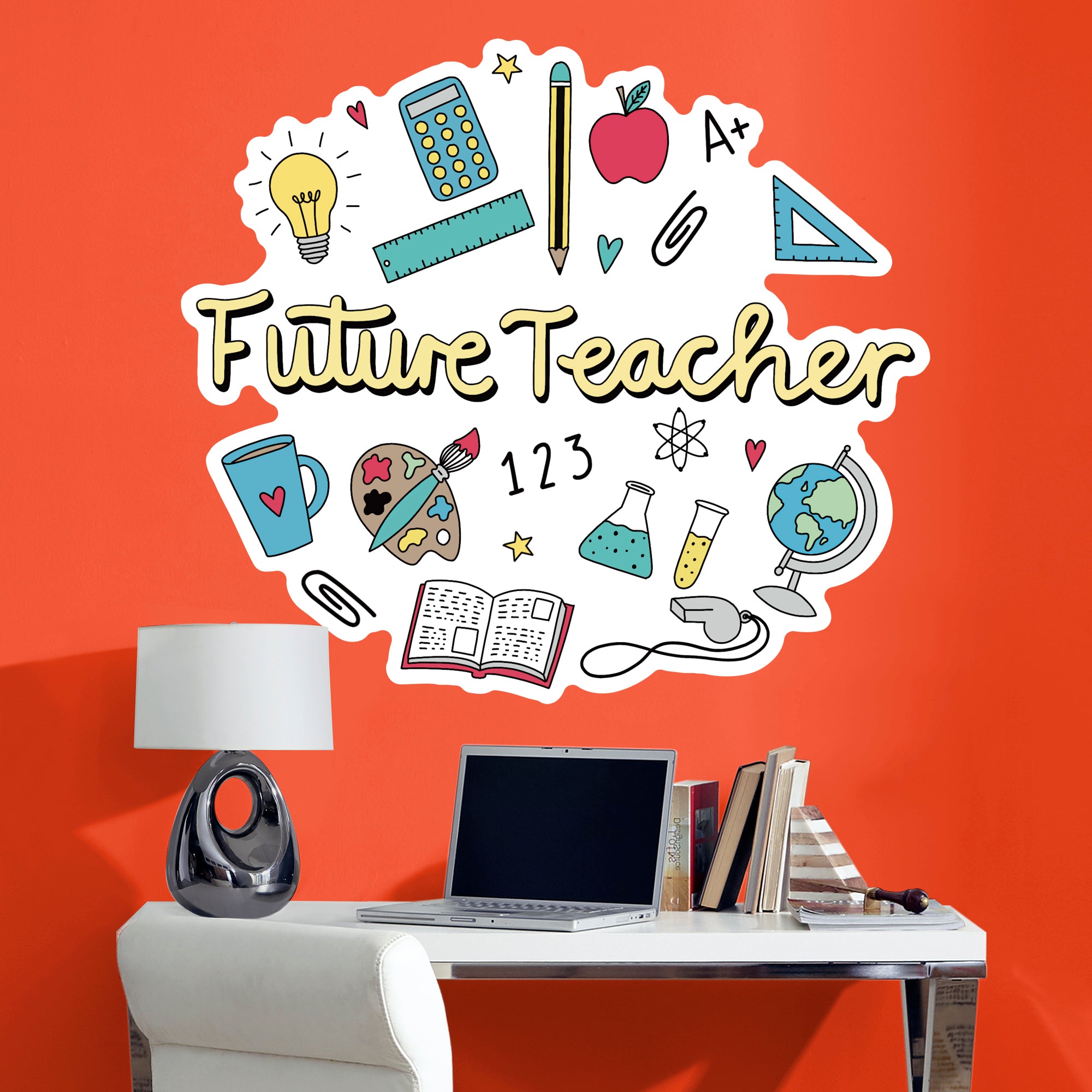 Future Teacher - Officially Licensed Big Moods Removable Wall Decal Giant Decal (38"W x 43"H) by Fathead | Vinyl