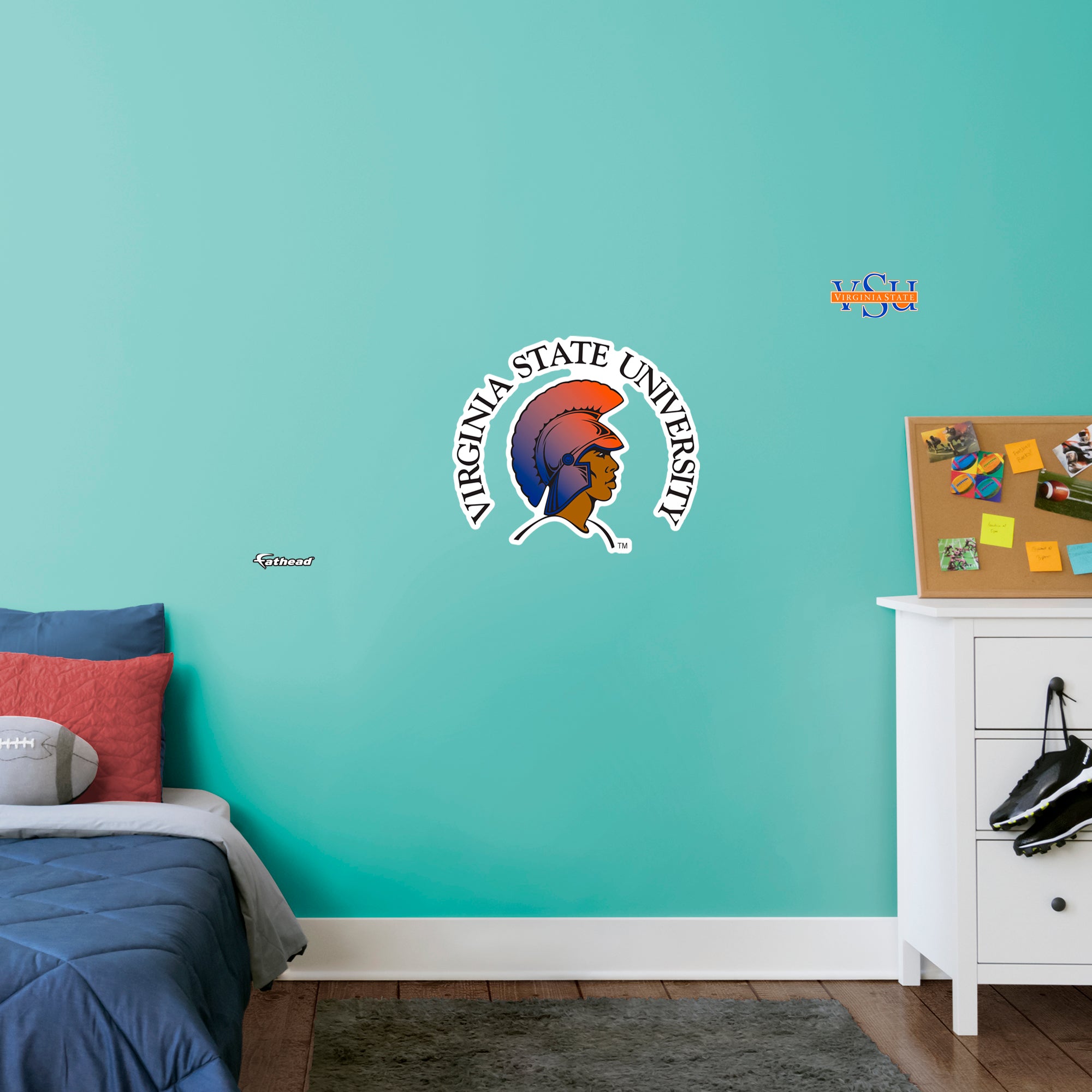 Virginia State University 2020 Logo - Officially Licensed NCAA Removable Wall Decal XL by Fathead | Vinyl