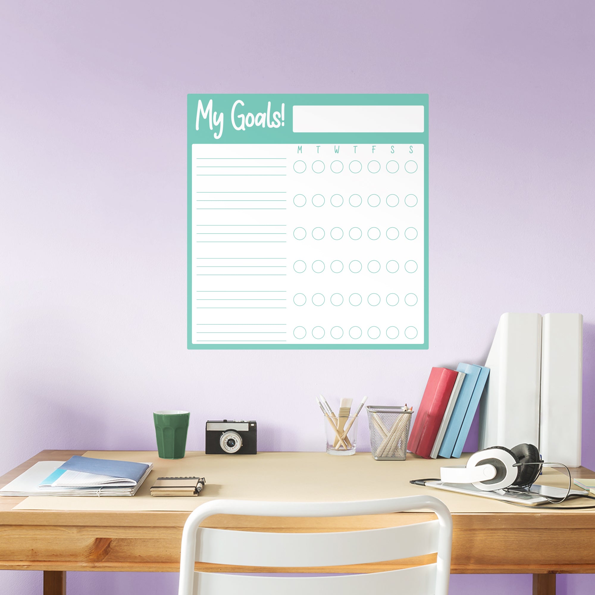 Goal Tracker: Green - Removable Dry Erase Vinyl Decal XL by Fathead