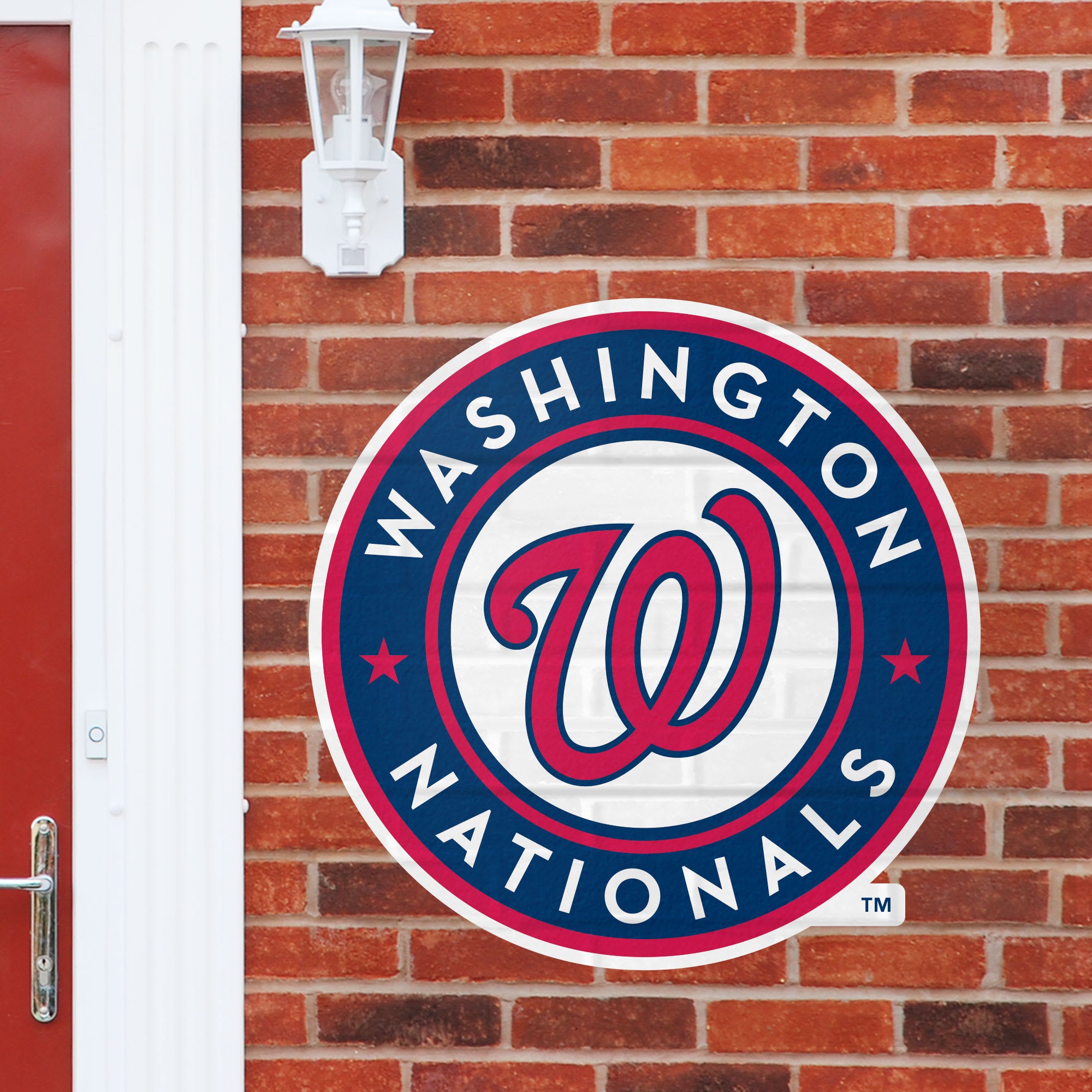 Washington Nationals: Logo - Officially Licensed MLB Outdoor Graphic Giant Logo (30"W x 30"H) by Fathead | Wood/Aluminum